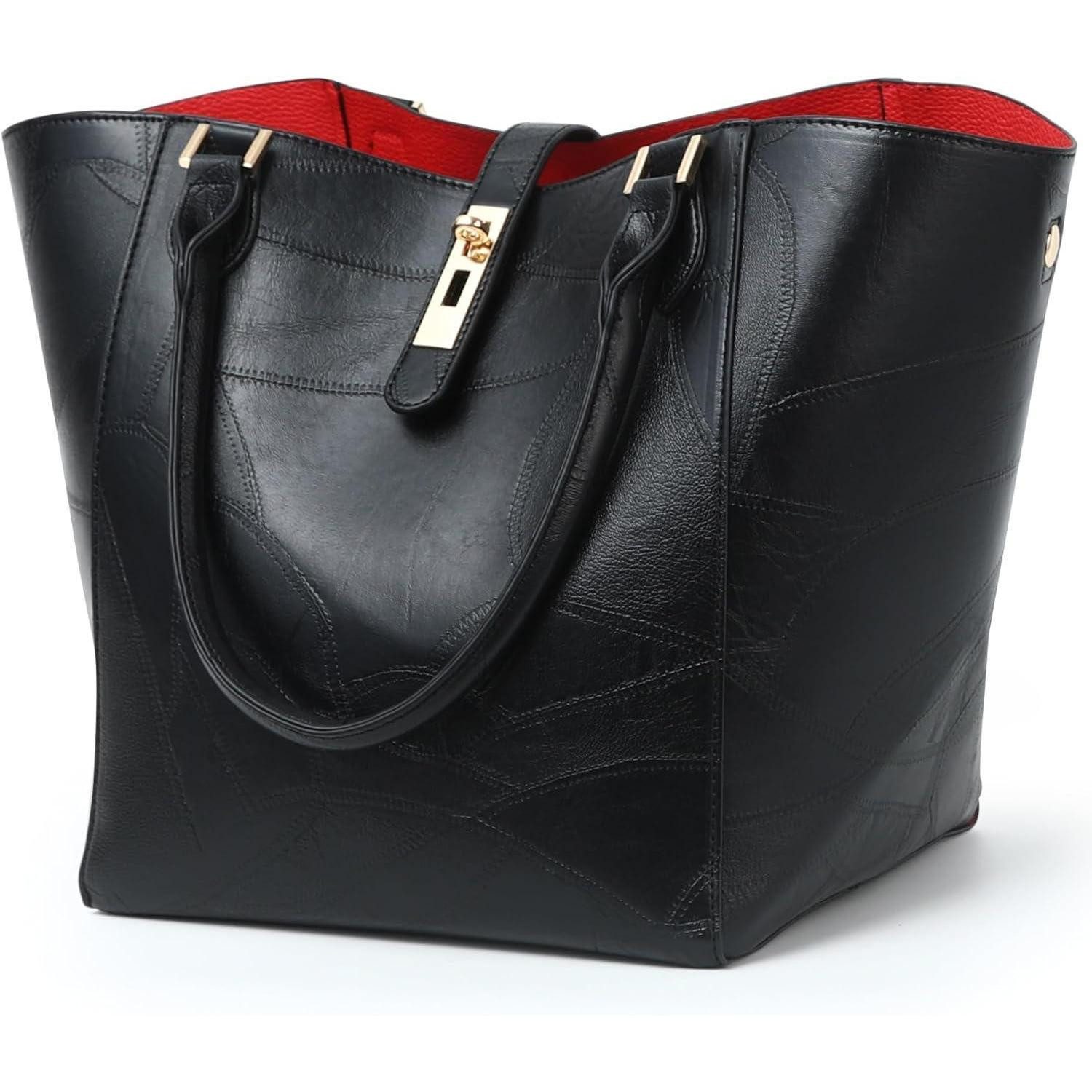 LuxusKollektion Henkeltasche Shopper Tasche Damen Groß Leder Handtasche Wor günstig online kaufen