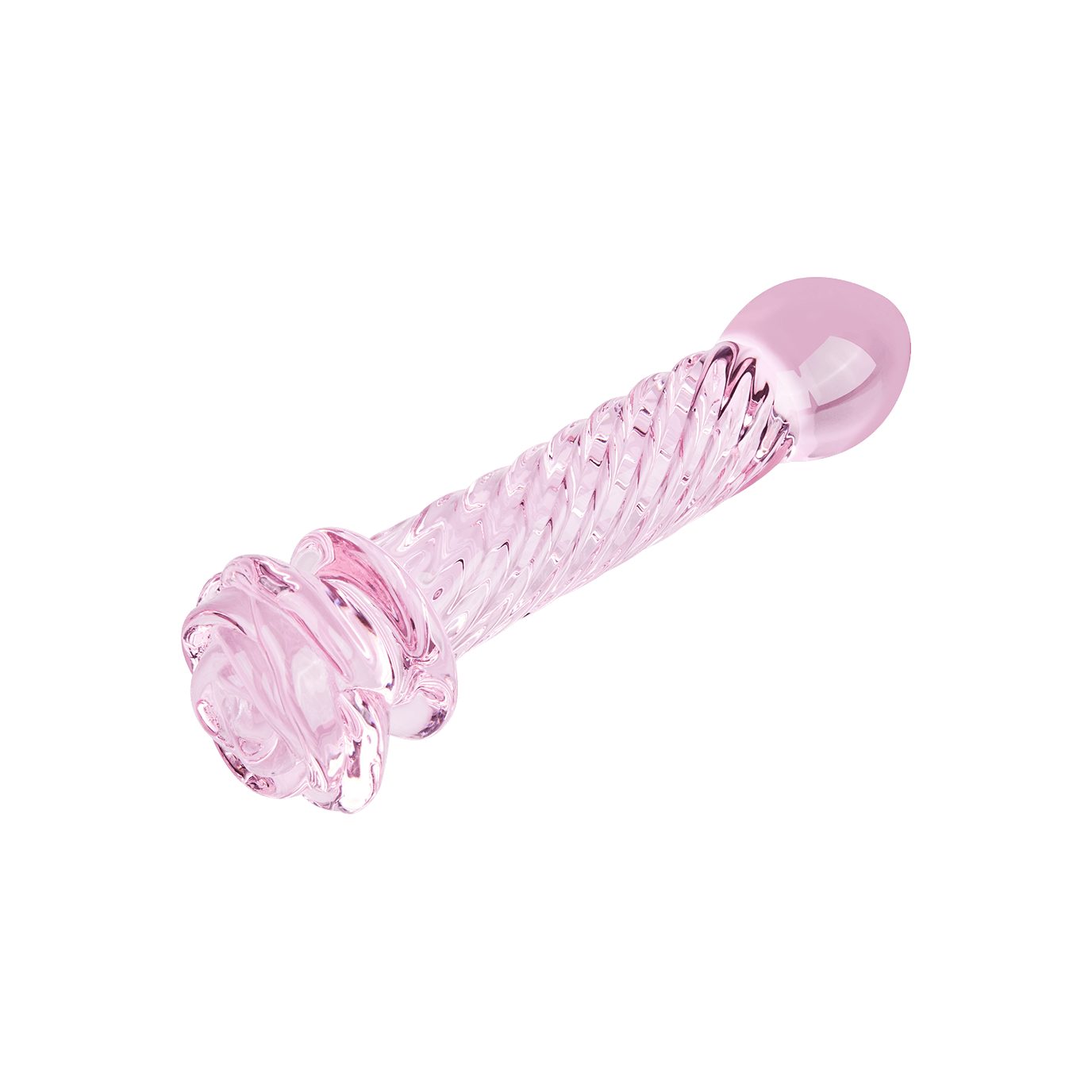 (14,5cm) erregend Glasdildo erotische mit fest; Temperaturspiele EIS Rose Broliskatglas, Dildo EIS aus