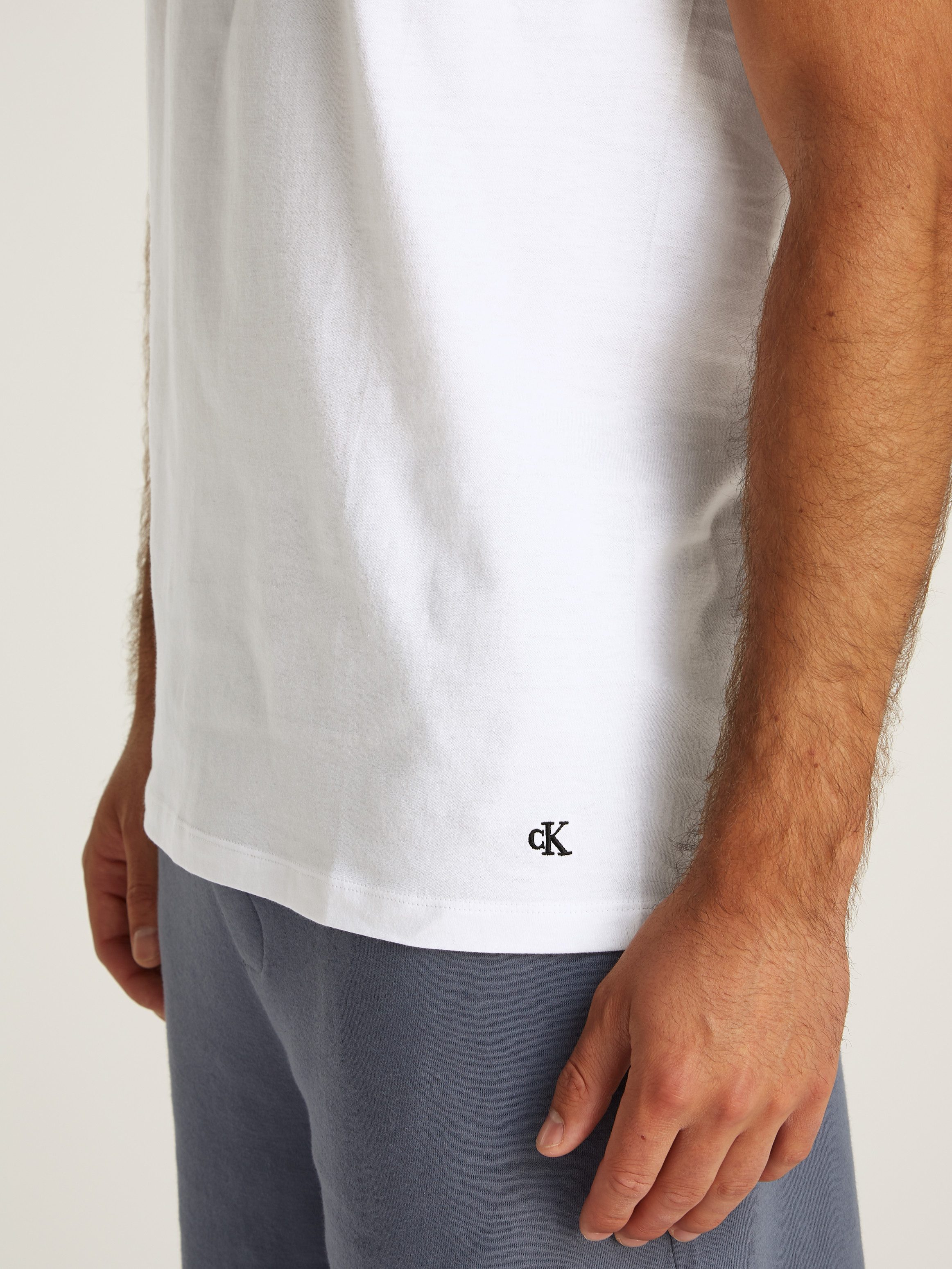 Calvin Klein Underwear T-Shirt S/S CREW NECK 3PK (Packung, 3-tlg., 3er-Pack) mit Logostickerei
