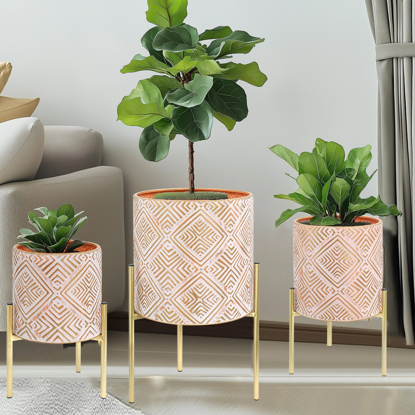 G-LEAF Blumentopf Moderne Pflanzgefäße aus Metall günstig online kaufen