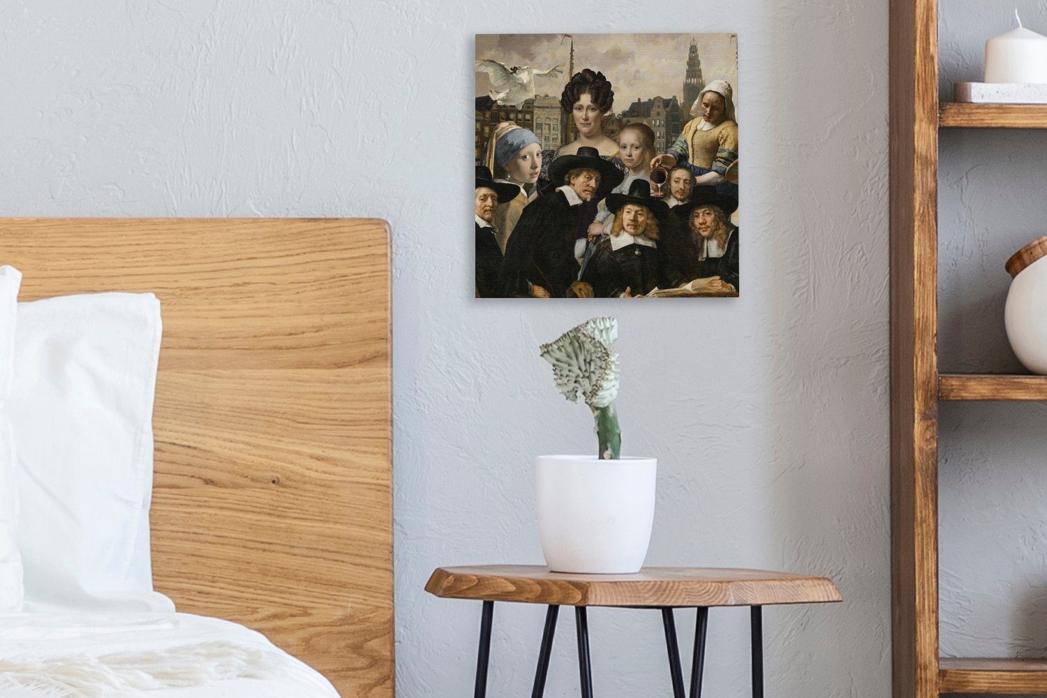 Alte - Leinwand (1 für Bilder Collage, OneMillionCanvasses® Kunst Gemälde Wohnzimmer Meister - Schlafzimmer St),