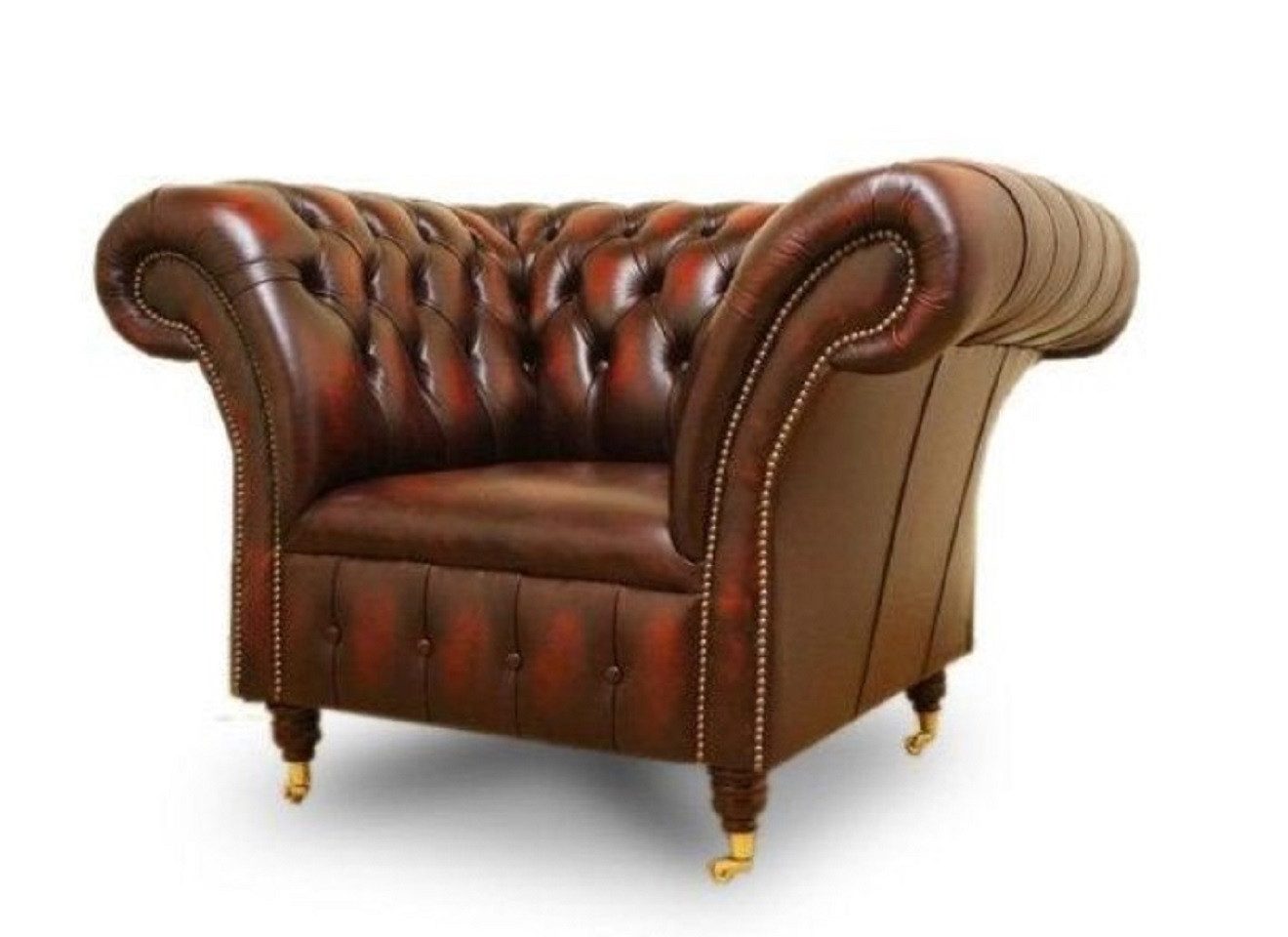 Xlmoebel Chesterfield-Sessel Eleganter Sessel im Chesterfield-Design aus edlem Leder (Sessel (1 Sitzer), Hergestellt in Europa