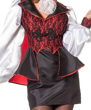Karneval-Klamotten Vampir-Kostüm Damen Vampirkleid Figurbetontes Kleid Gothic, Sexy Vampir Kleid in schwarz rot Frauenkostüm Halloween