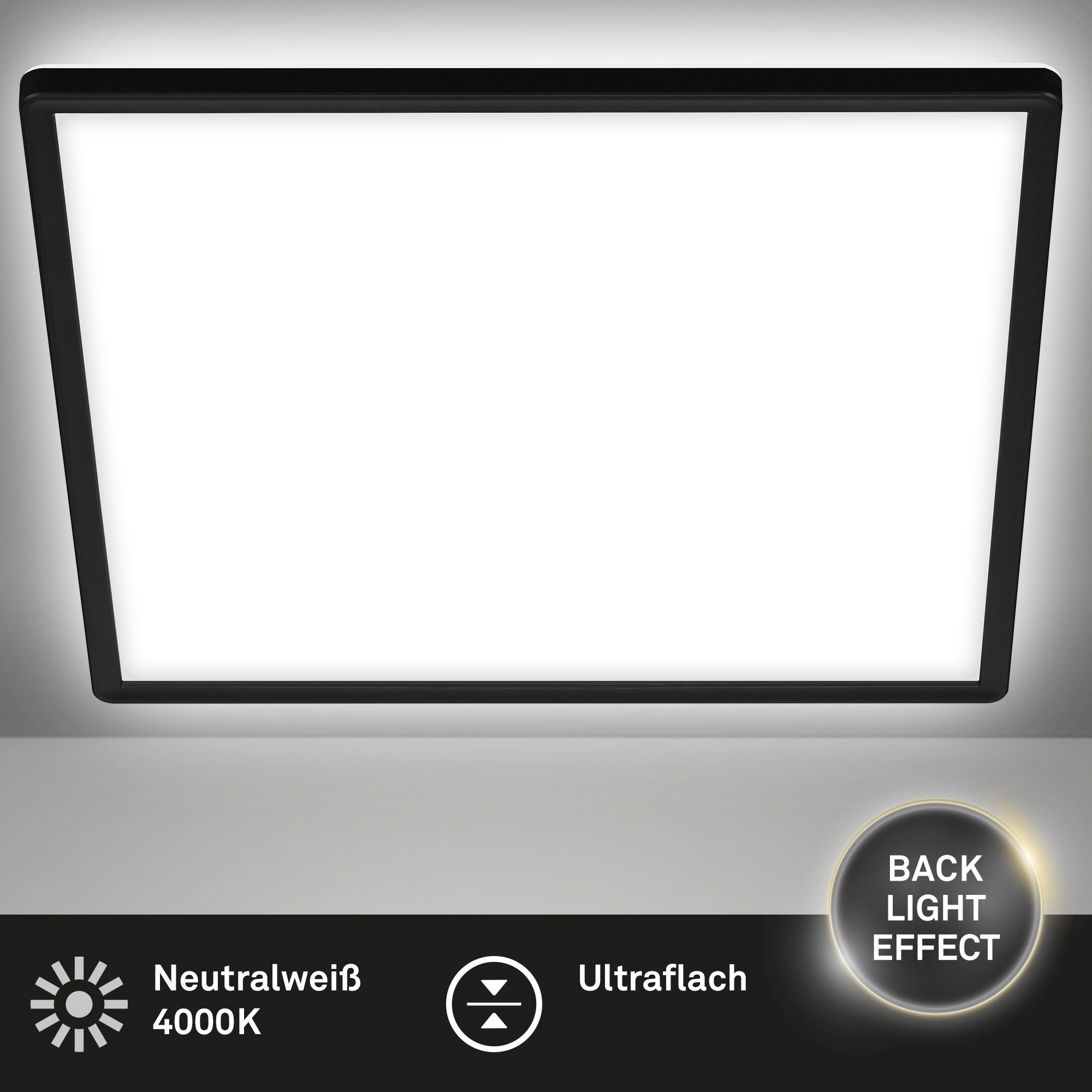 LED Deckenleuchte Deckenlampe Panel Backlight-Effekt SLIM Ultraflach EEK