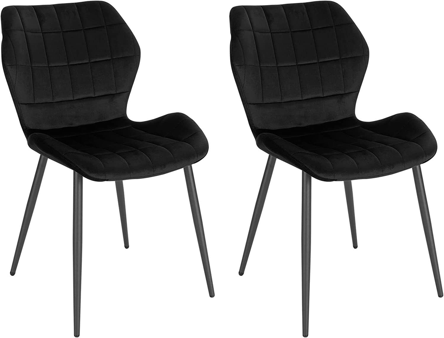 Woltu Esszimmerstuhl (2 St), mit Rückenlehne, gepolsterter Stuhl, Metallbeine | Stühle