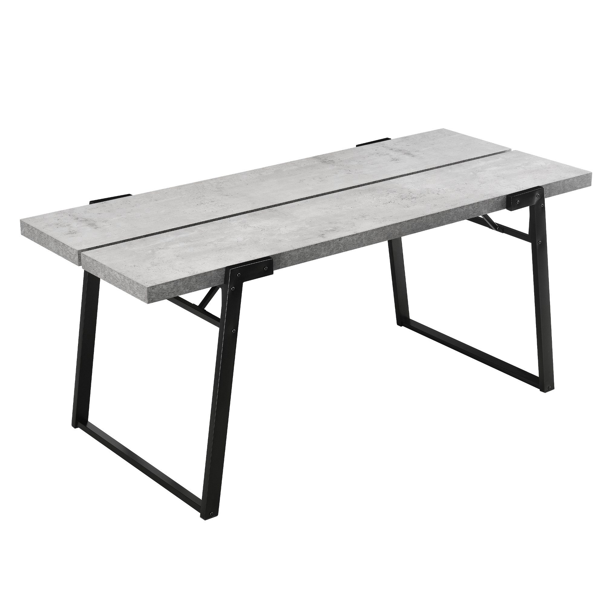 En Casa Esstisch Hessen Mdf Furniert 180x80x77cm Beton Optik Online Kaufen Otto