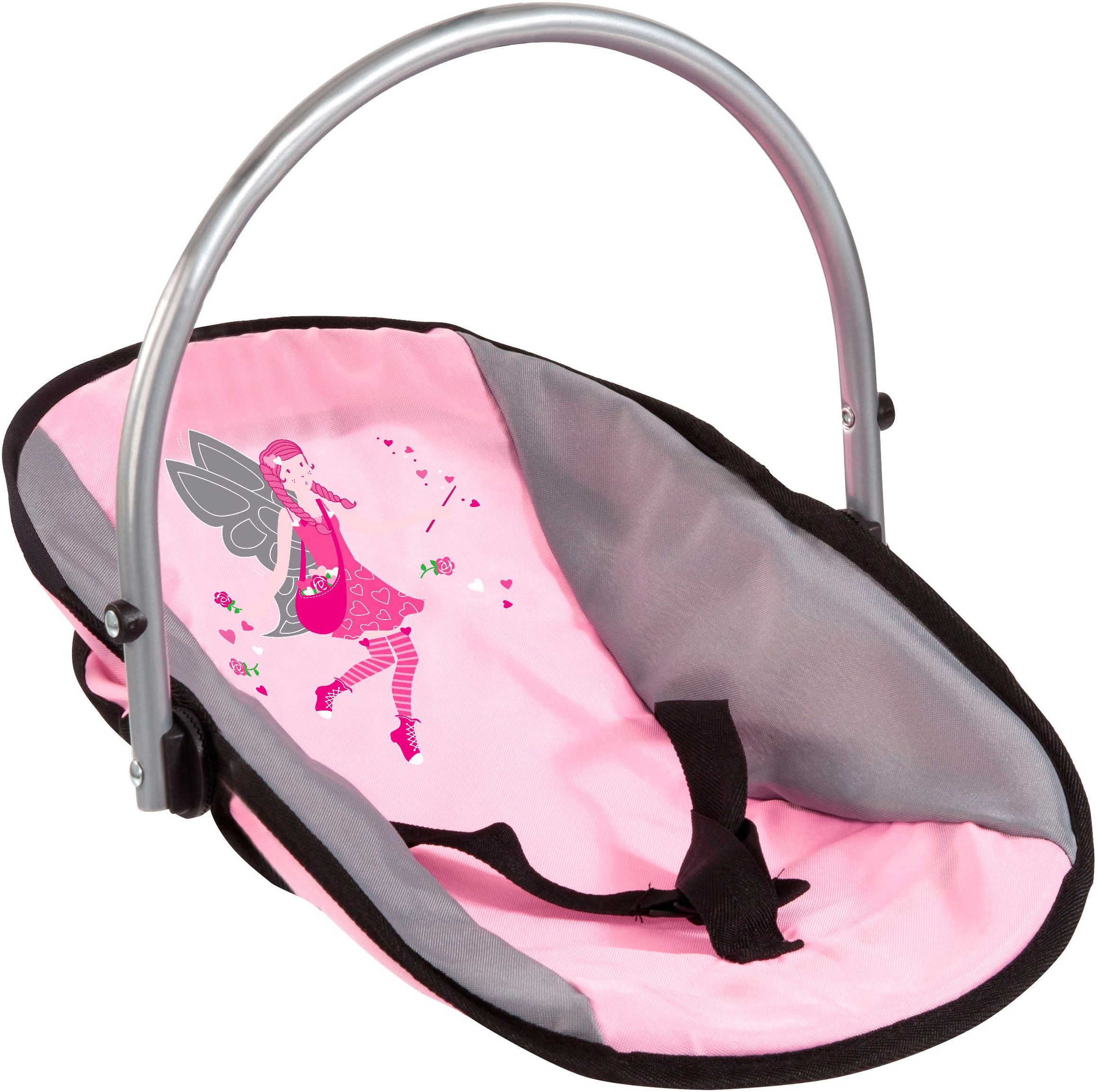 Bayer Puppen Accessoires-Set Vario rosa/grau, (Set, 6-tlg), mit multifunktionalem Sitz – Bild 4 von 5