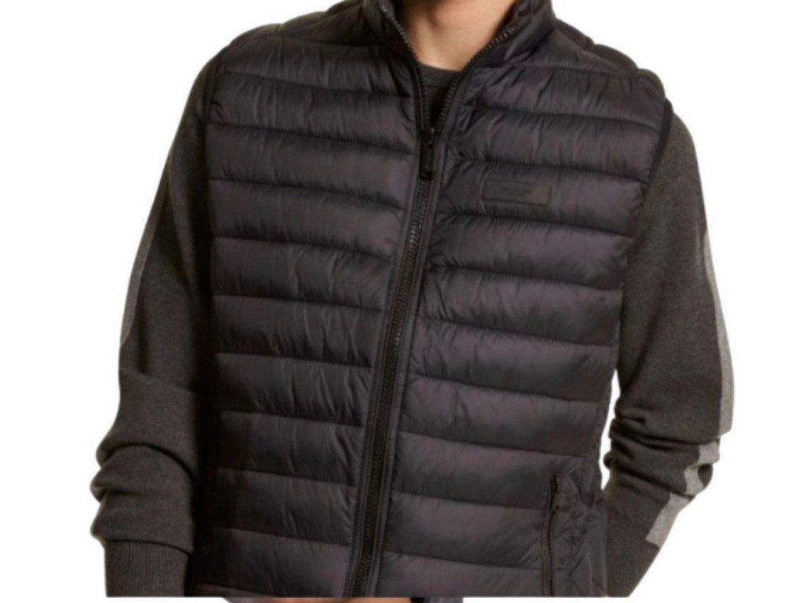 MICHAEL KORS Steppweste Herren Gesteppte Vest Athens Puffer Jacke Weste Gilet Logo-Patch,mit Fasern gefüllt für zusätzliche Isolationsschicht