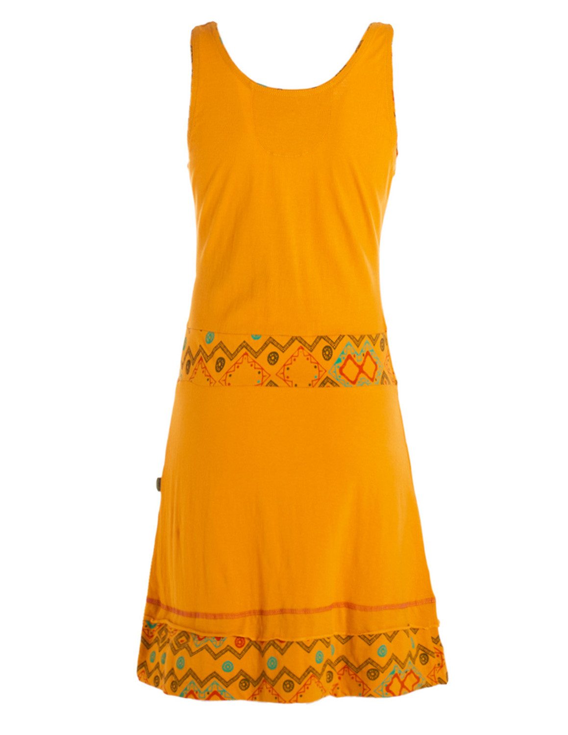 Vishes Sommerkleid Damen Trägerkleid Jersey Ethno Azteken Bordüre Alternative Mode, Boho, Hippie, Ethno, Festival
