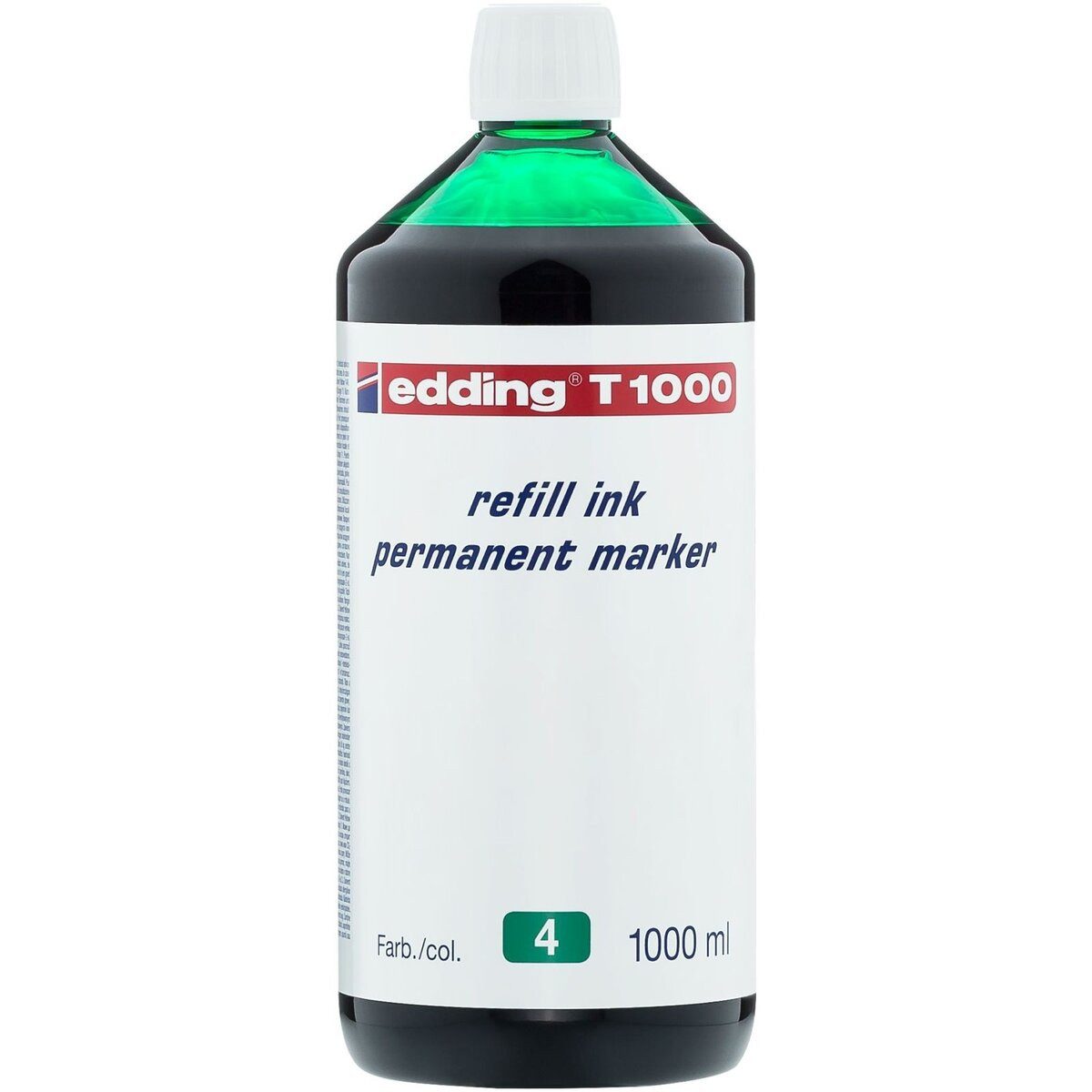 edding Füllhalter Nachfülltinte edding T 1000 für edding Permanentmarker 1000ml grün