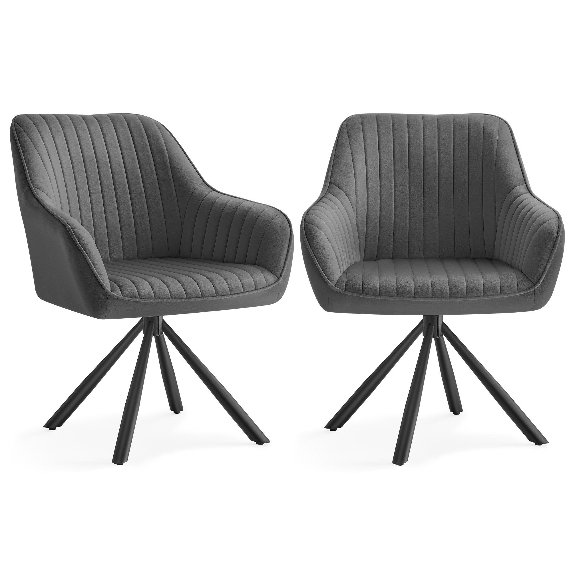 SONGMICS Esszimmerstuhl (2 St), Esszimmerstuhl, Küchenstuhl drehbar, Stahlb günstig online kaufen