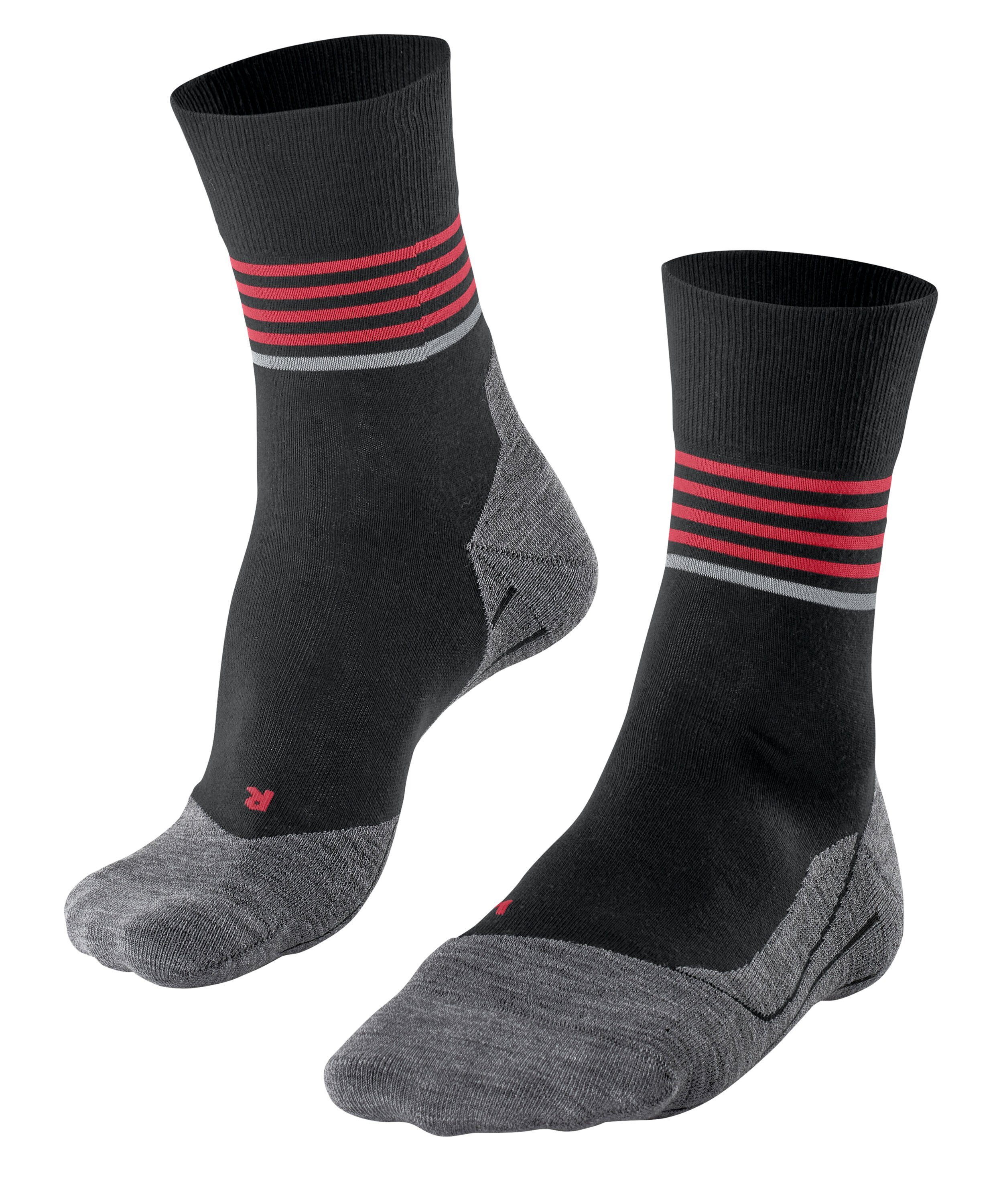 (1-Paar) Laufsocke leichte Laufsocken mit Endurance Polsterung black Reflect RU4 mittlerer (3008) FALKE