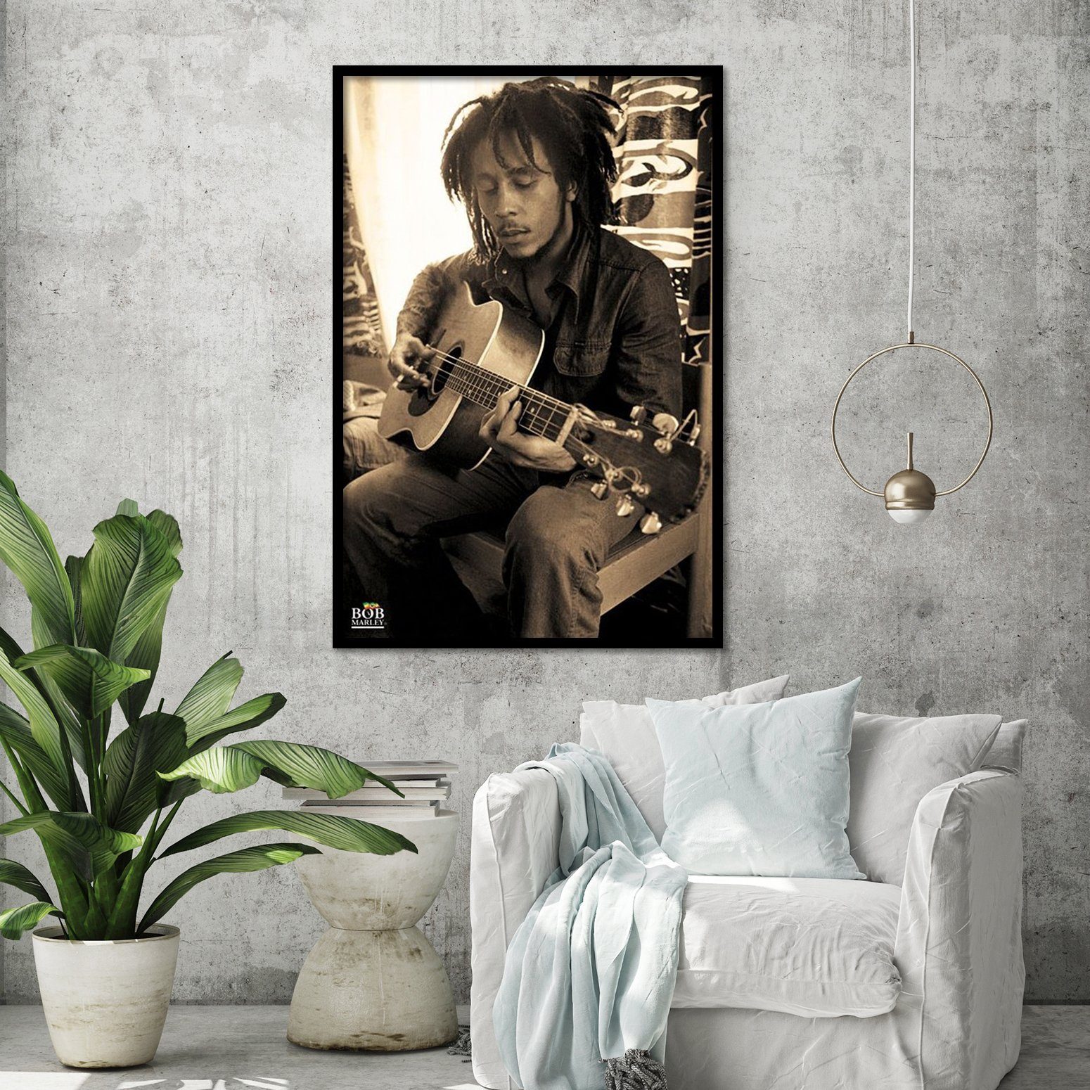 PYRAMID Poster Bob Marley Poster Gitarre 61 x 91,5 cm günstig online kaufen