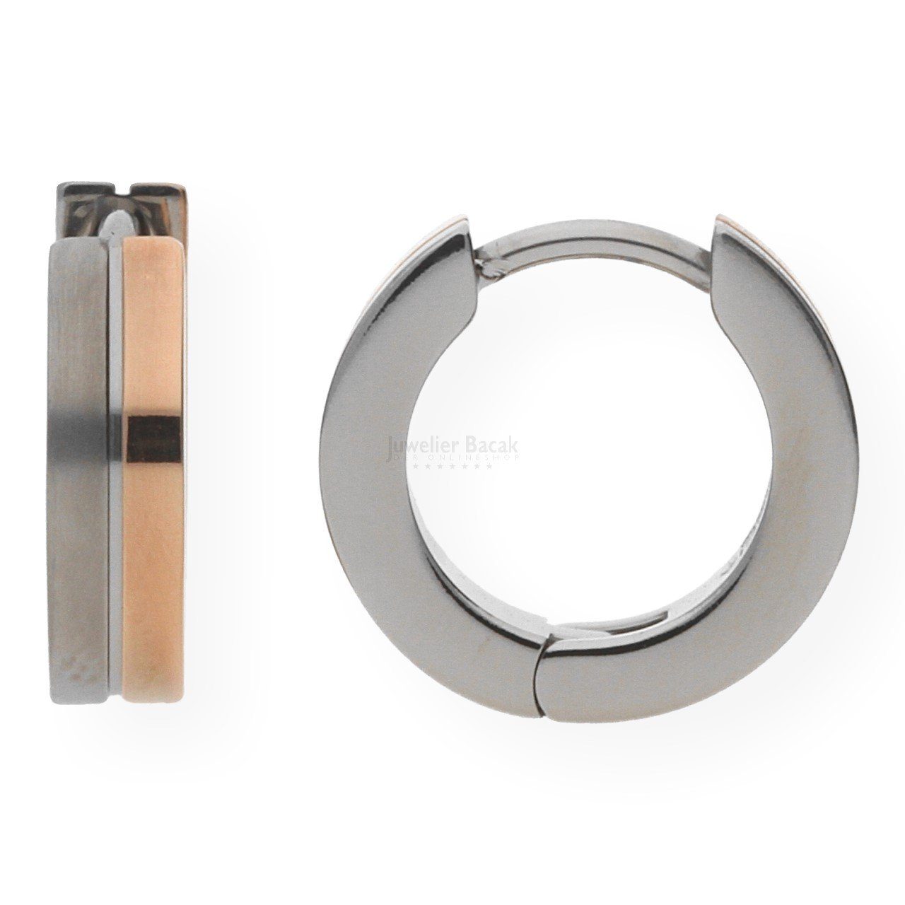 Boccia Paar Creolen Boccia Titan Creolen 0510-12 rosé vergoldet (kein Set, günstig online kaufen