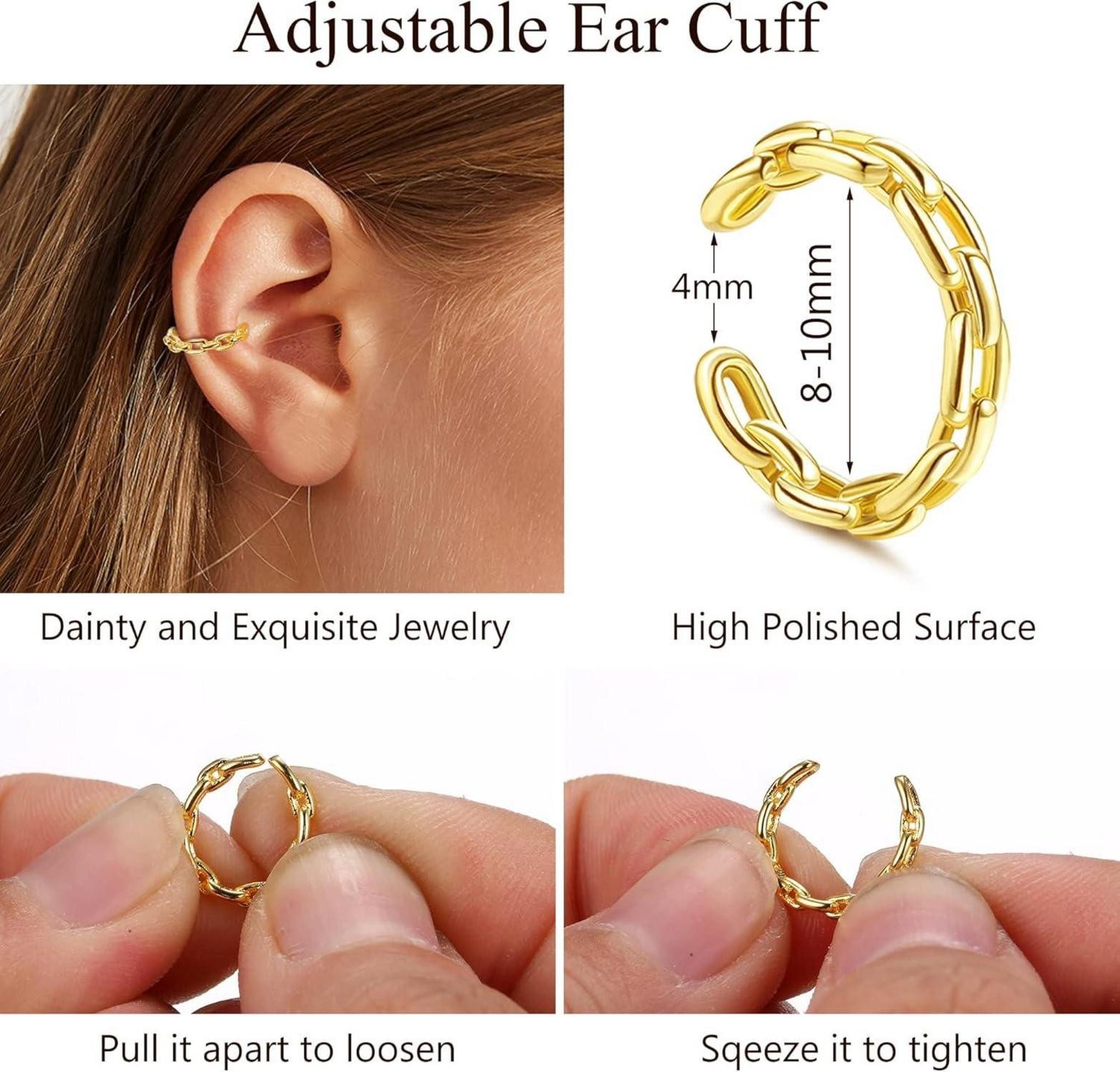 LuxusKollektion Schmuckset 22-teiliges Ear Cuff Set günstig online kaufen