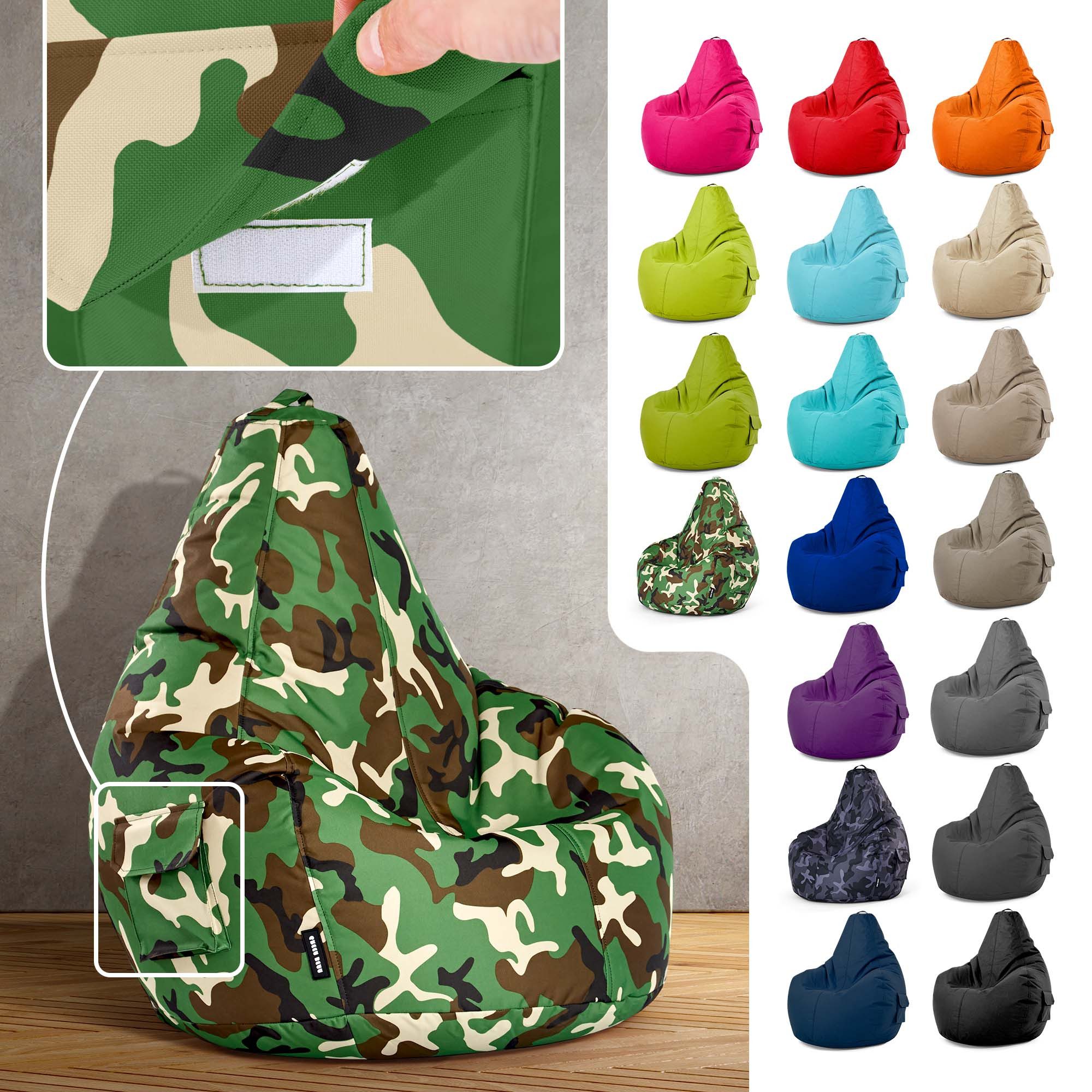 Green Bean Sitzsack Gaming Sitzsack Lounge Chair Cozy (Sitzsack mit Rückenl günstig online kaufen