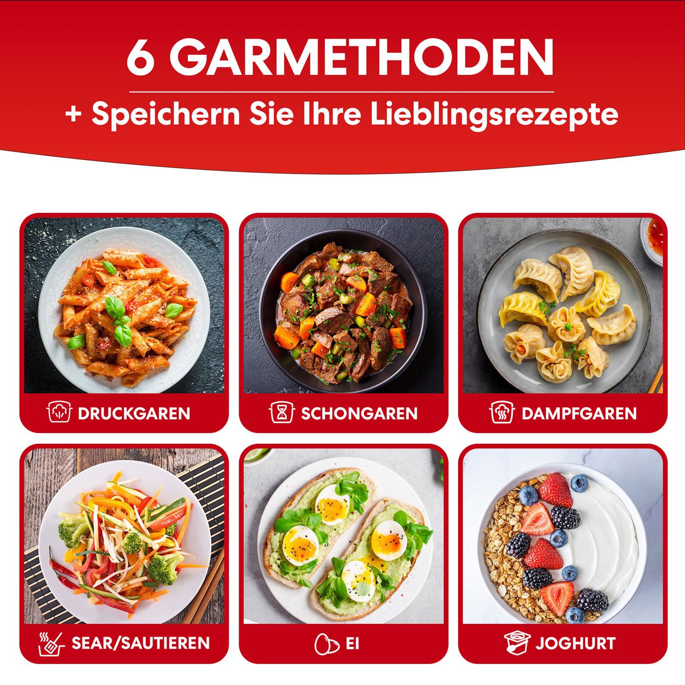 Instant Pot Multikocher Rio Wide 7in1 Slow Cooker XL Schongarer Joghurtzubereitung Dämpfen, 1200 W, 7.1 l Schüssel, One-Pot-Garen, geführter Kochindikator, bis zu 6 Portionen