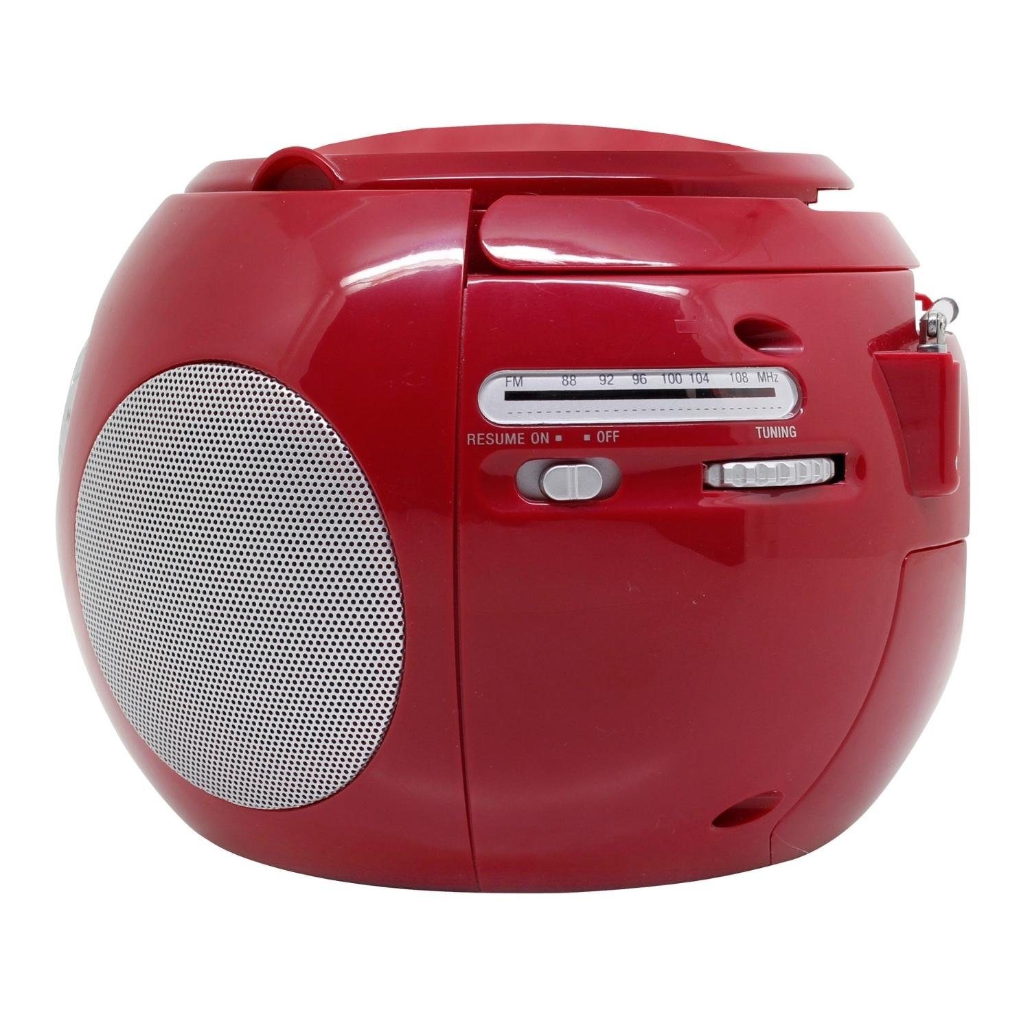 Soundmaster Boombox Boombox Kinder Player SCD2120RO Hörbuchfunktion CD Radio tragbarer