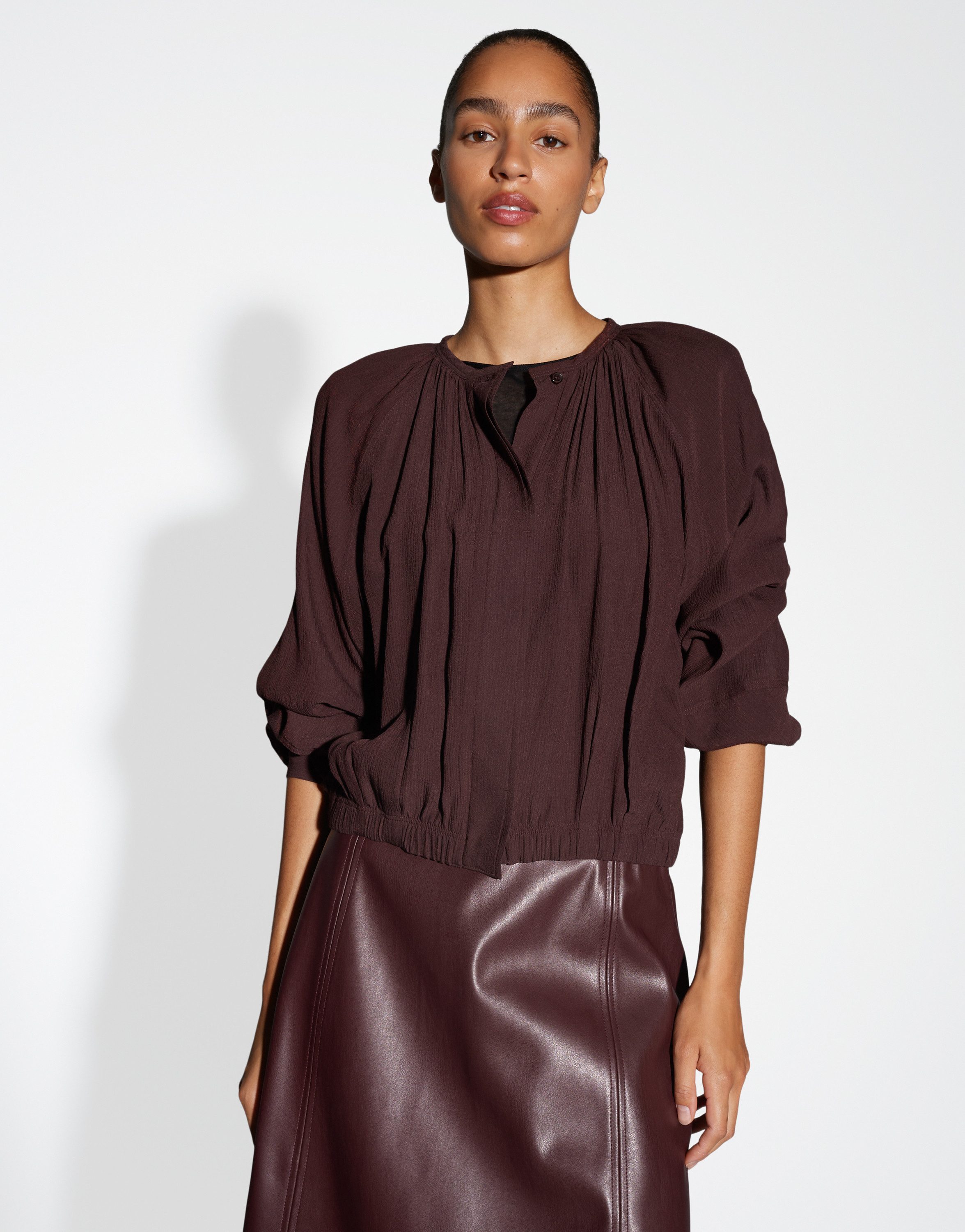 OPUS Langarmbluse FALUNA Wide mit feiner Kreppstruktur günstig online kaufen