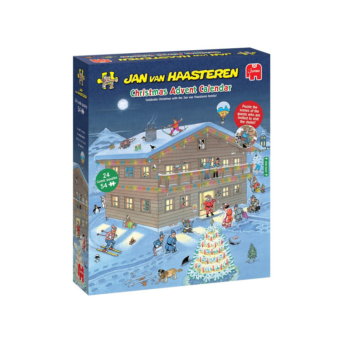 Jan van Haasteren Puzzle Jan van Haasteren Adventskalender Feiertage mit der JvH Familie, 54 Puzzleteile