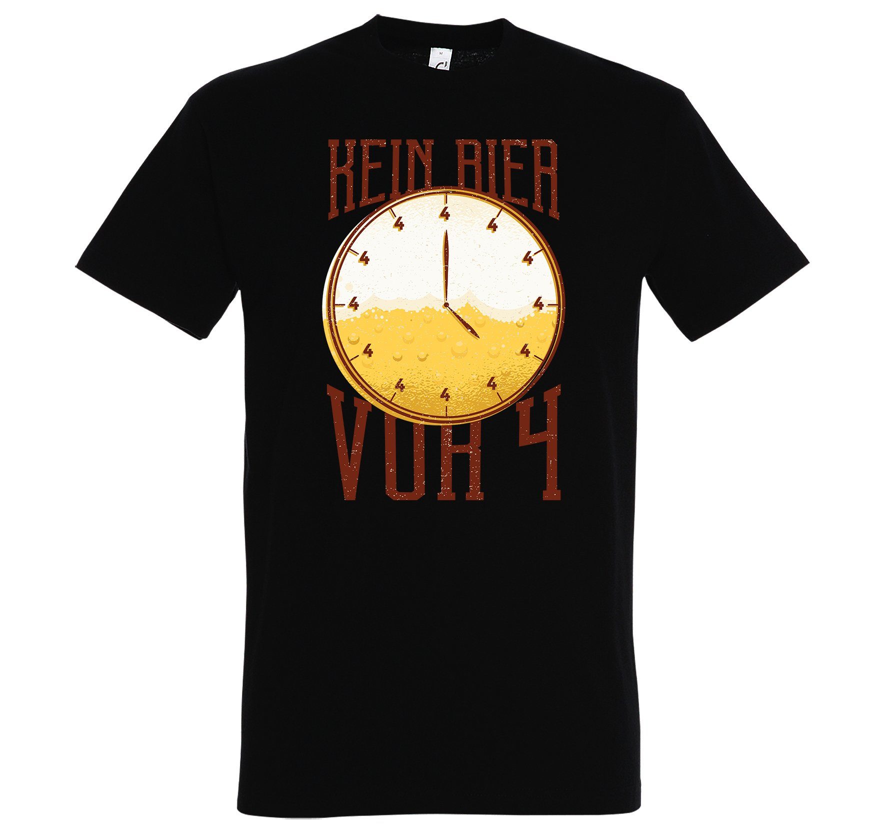 Youth Designz T-Shirt BierVor4 Herren Shirt mit lustigem Spruch Schwarz