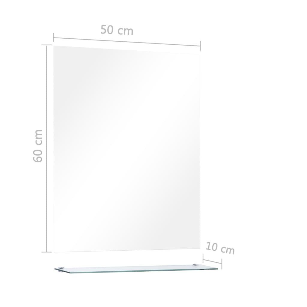 cm Hartglas vidaXL mit (1-St) Spiegel Regal Wandspiegel 50×60
