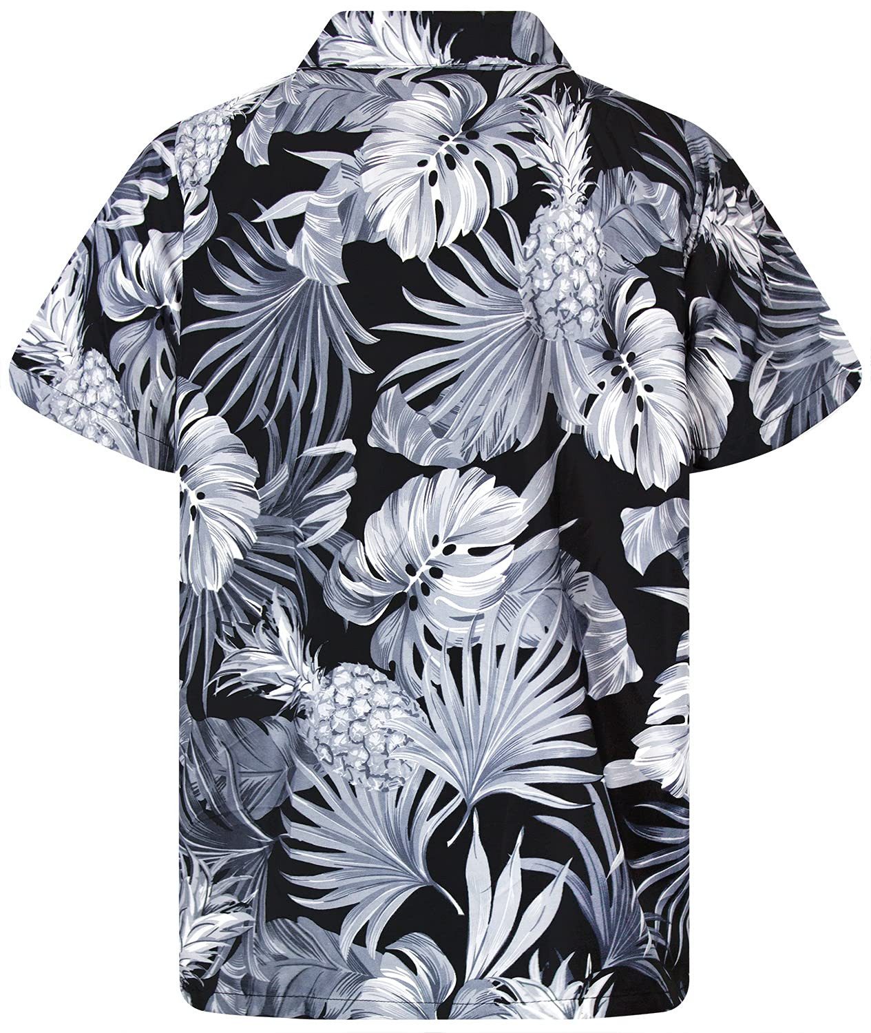 King Kameha Hawaiihemd Pineapple Leaves Kids Funky Hawaii-Hemd Kinder Kurzarm Front-Tasche
