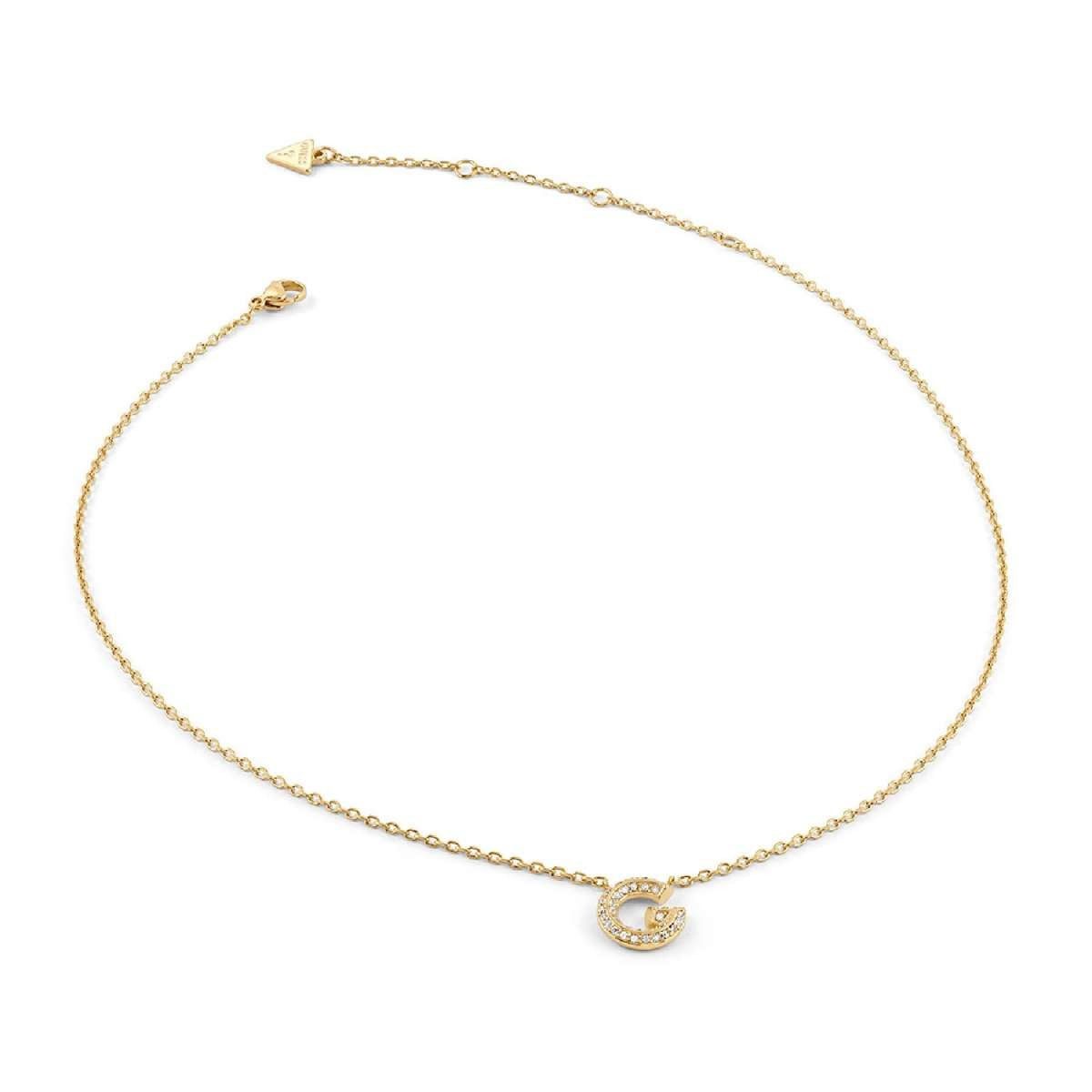 Guess Kette mit Anhänger JUBN05441JWYG, für Damen G Pavé Goldfarben