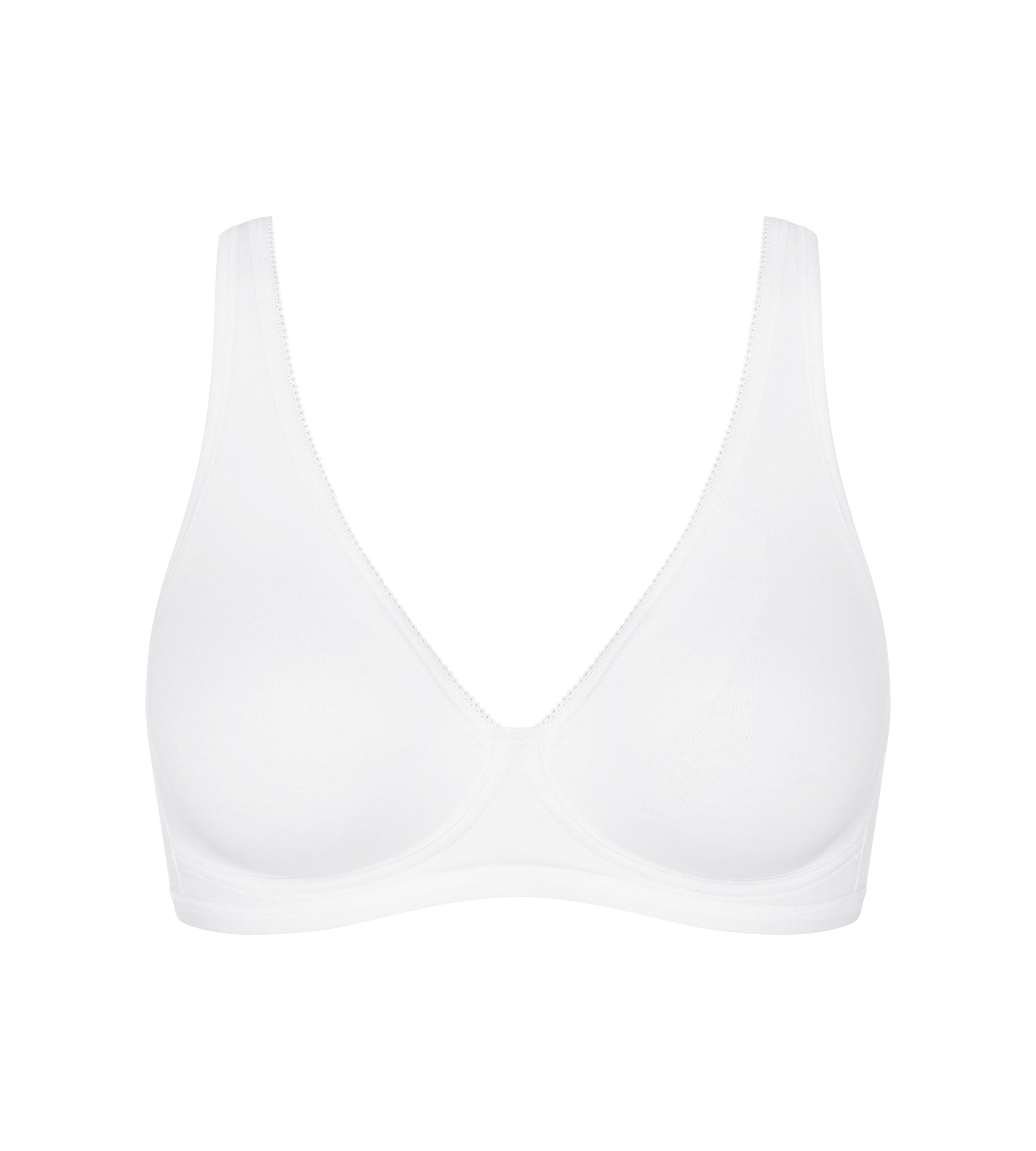 sloggi Soft-BH Basic+ perfekter Sitz, ohne Bügel, ohne Einlagen, tiefer V-Ausschnitt