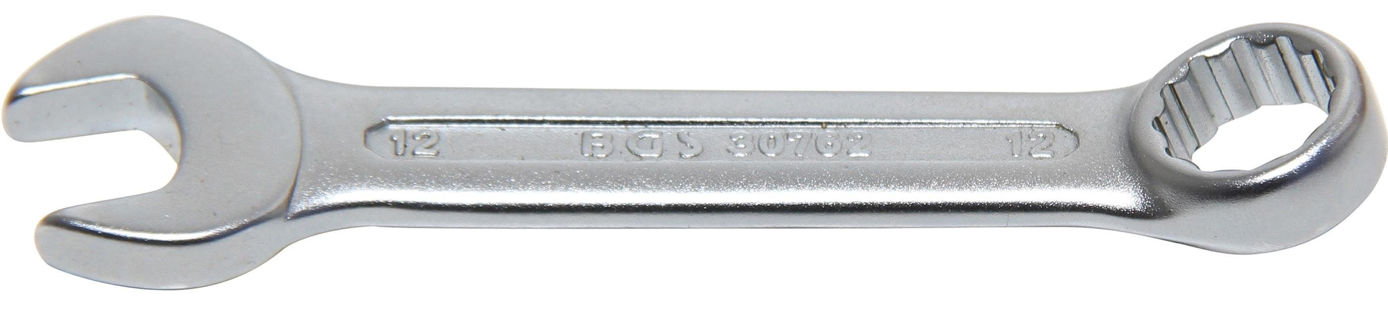 BGS technic Maulschlüssel Maul-Ringschlüssel, extra kurz, SW 12 mm