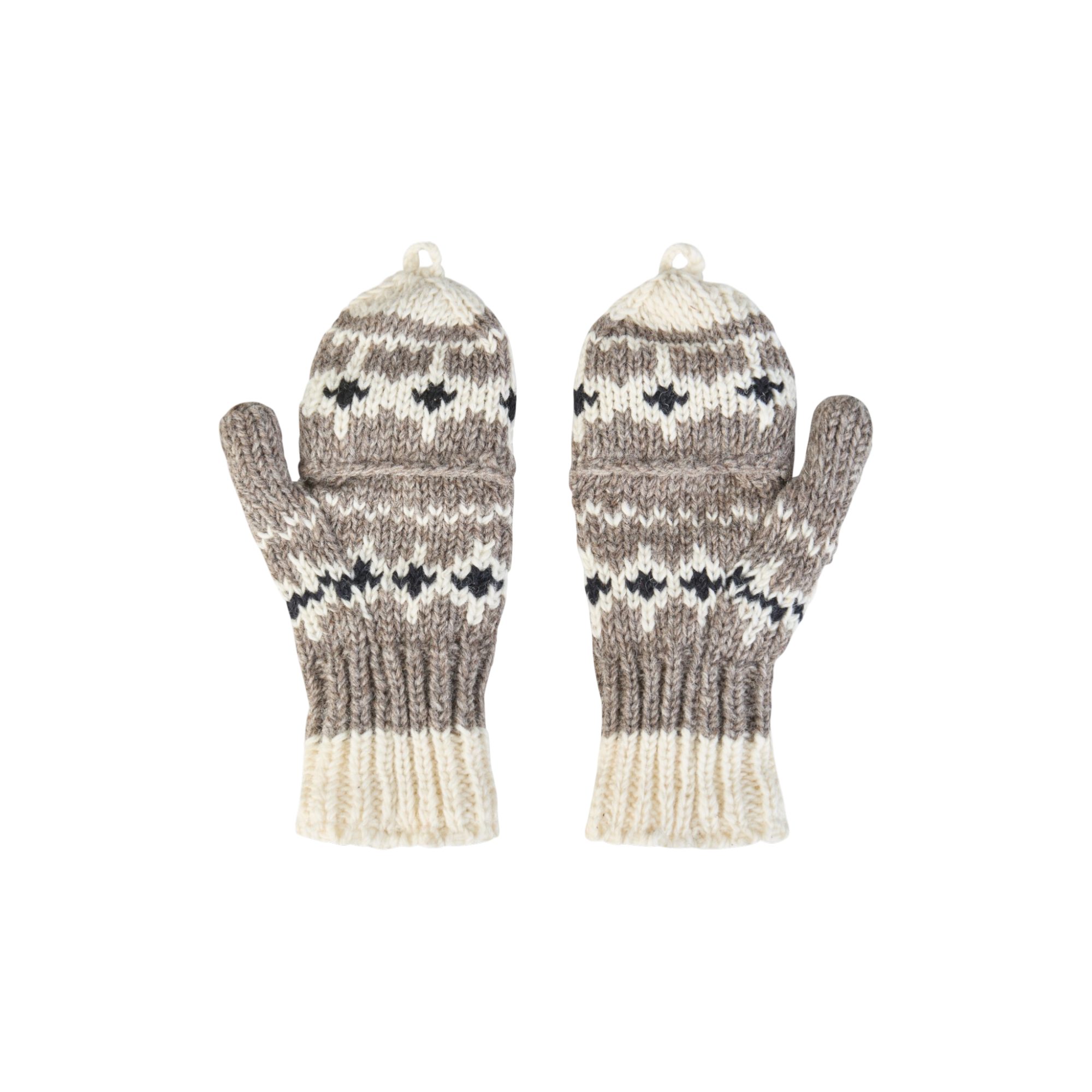 THC Natural Line Strickhandschuhe THC Klapphandschuhe 507 (1 Paar, 1-St., 1 Paar) abklappbare Fingerspitzen
