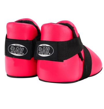 BAY-Sports Fußschutz Kickboxen S-Kick Fußschützer Kampfsport Fußschoner Superkick pink, Für Kinder und Erwachsene, XXS - M, Safety, Kunstleder