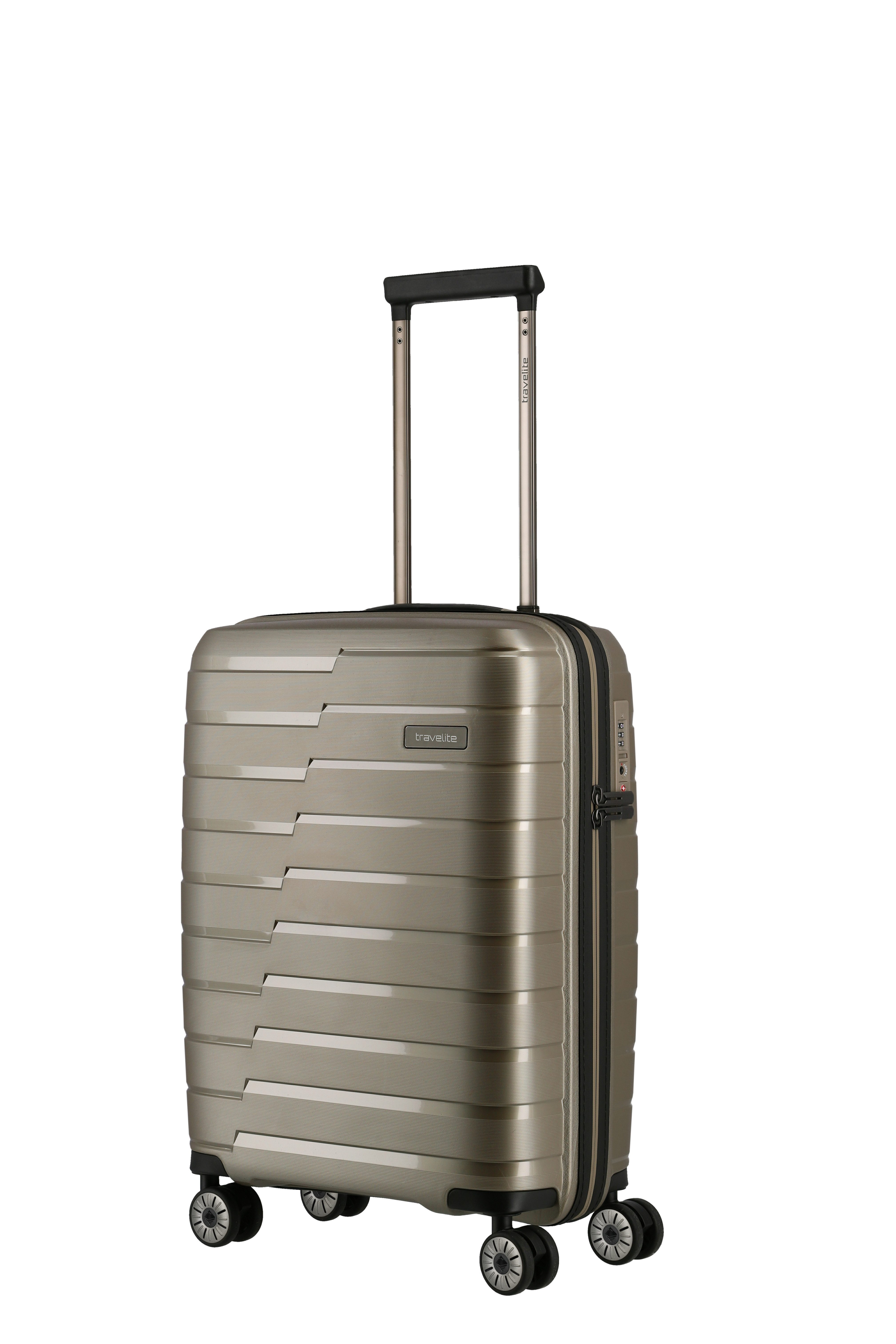 travelite Trolley AIR BASE Reisekoffer Hartschale, 4 Rollen, kratzresistenter Oberfläche und cleverer Innenaufteilung