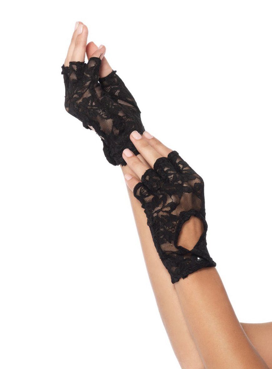 Kostüm Fingerlose Spitzenhandschuhe - Fasching Karneval K