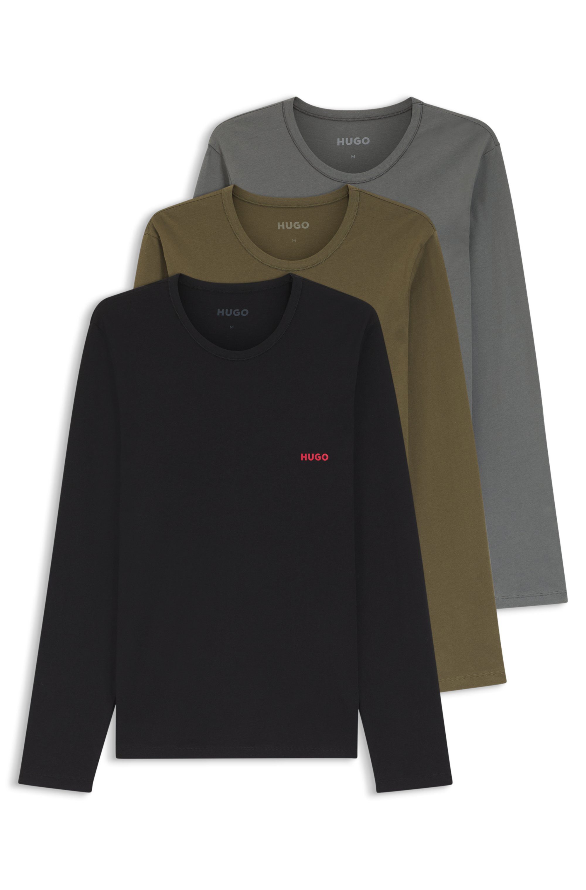 HUGO Langarmshirt LS-SHIRT RN TRIPLET (Set, günstig online kaufen
