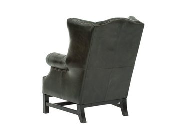 massivum Sessel Ohrensessel Chesterfield Kingsfield Echtleder grün