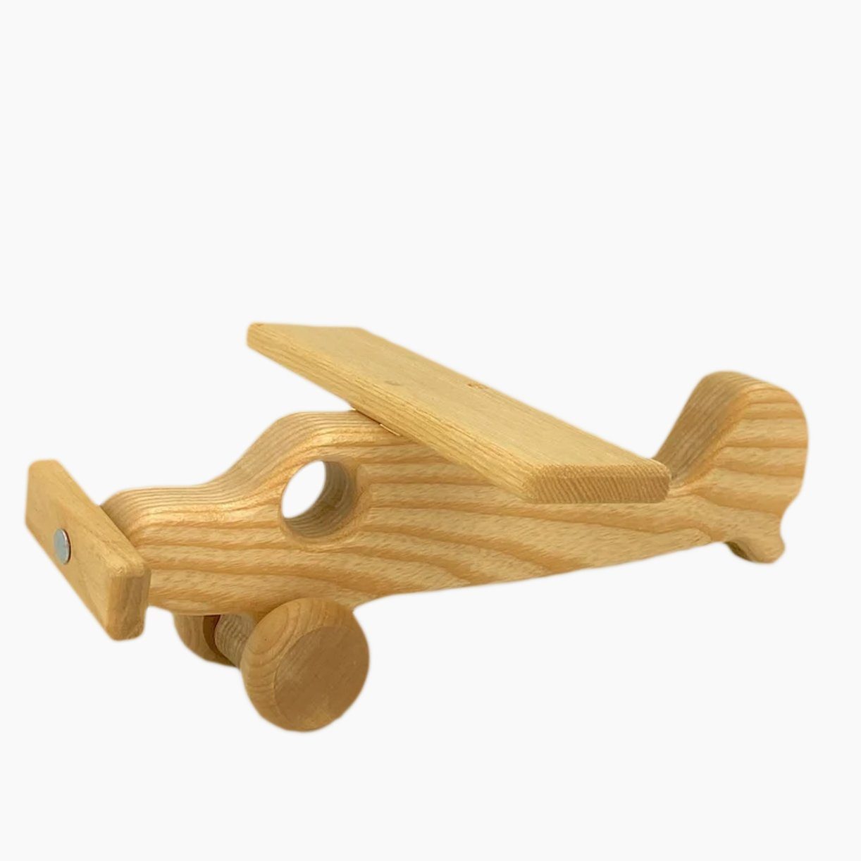 Lotes Toys Spielzeug-Flugzeug Holz Flugzeug mit Propeller 1 Sitzer, (packung, 1-tlg., spar set), besteht aus fein geschliffenem Eschenholz
