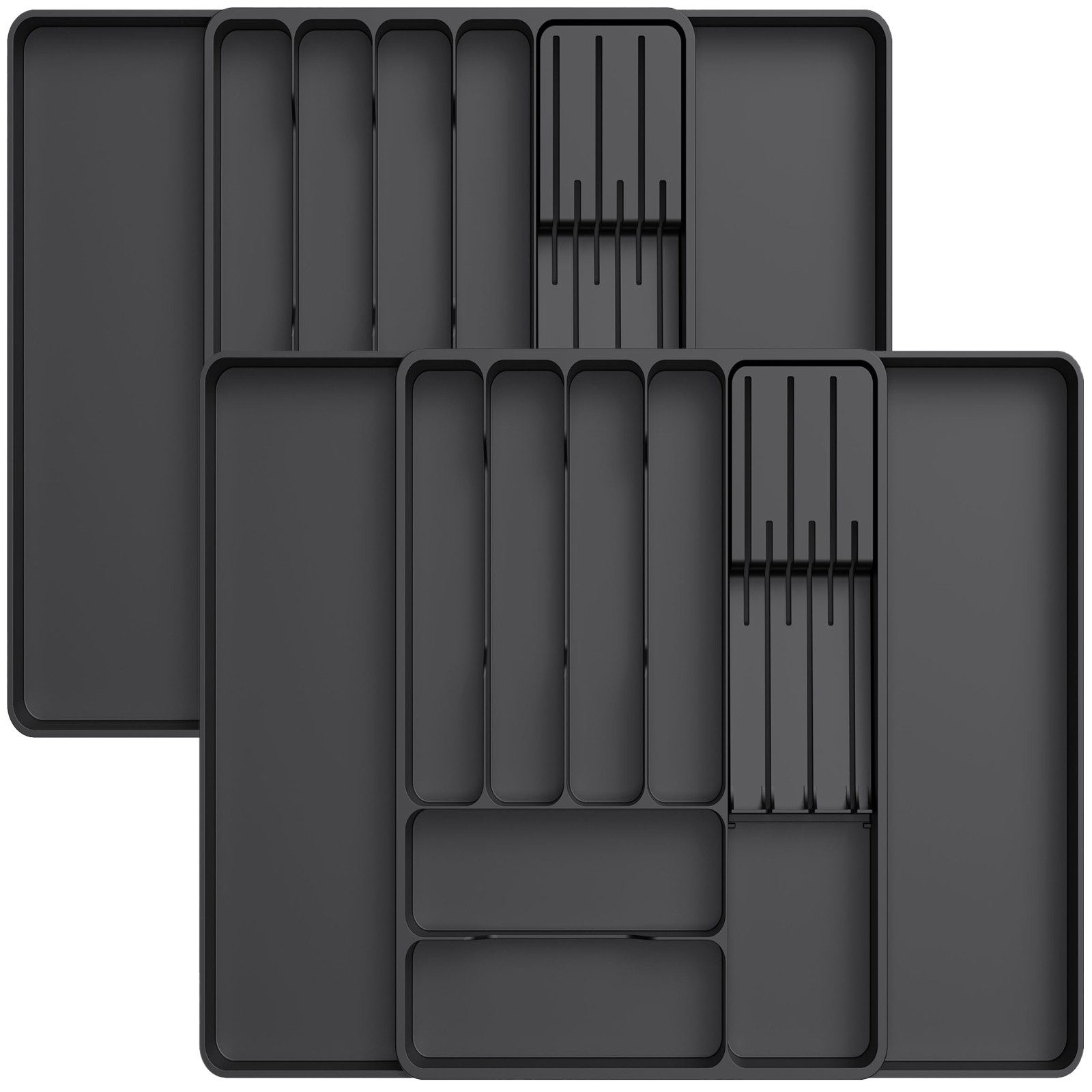 Lifewit Besteckeinsatz Erweiterbarer Besteckkasten mit herausnehmbarem Mess günstig online kaufen