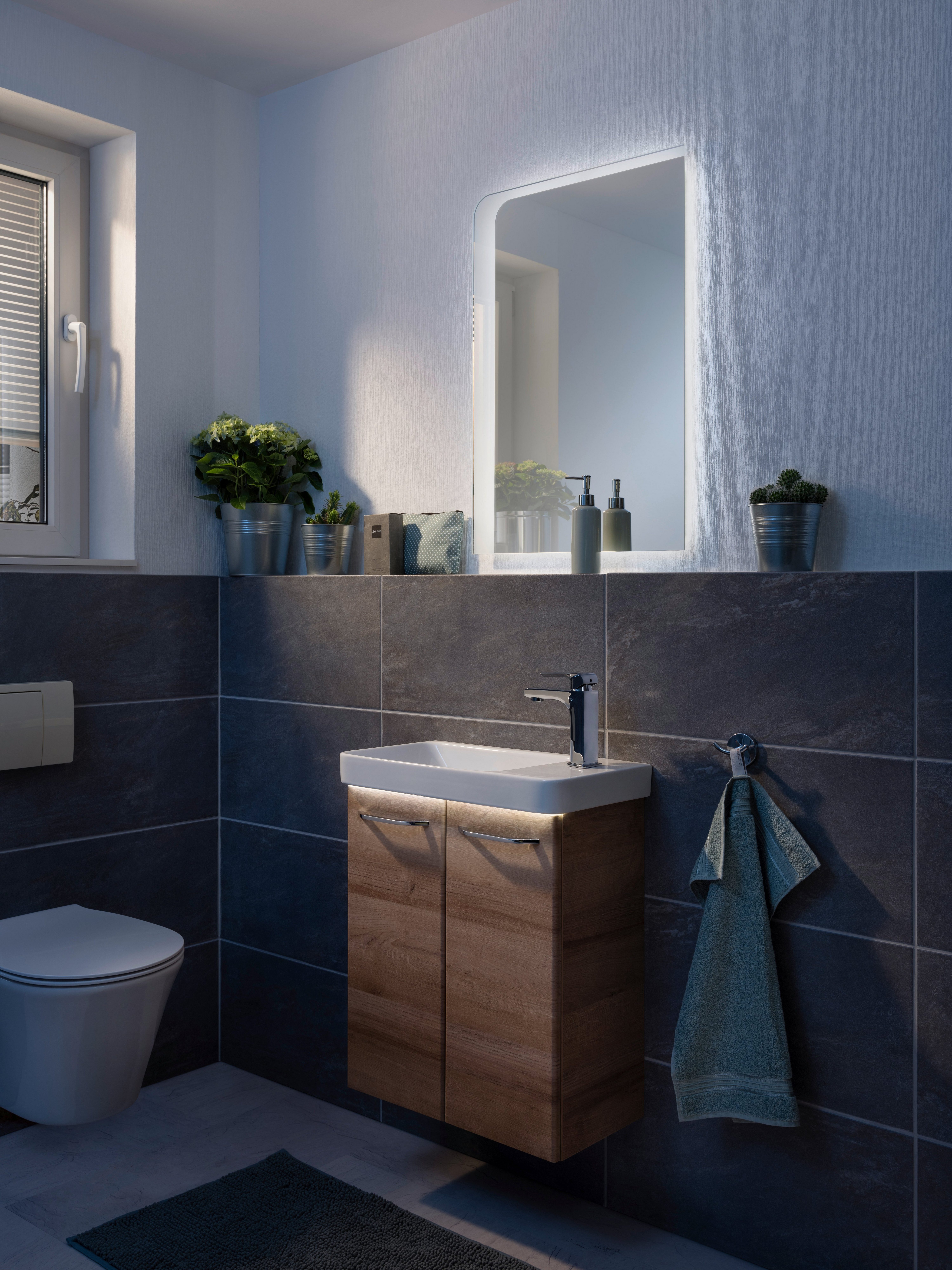 FACKELMANN Waschtisch Mini-Gäste-WC-Set MILANO (2-teilig), Badmöbel, günstig online kaufen