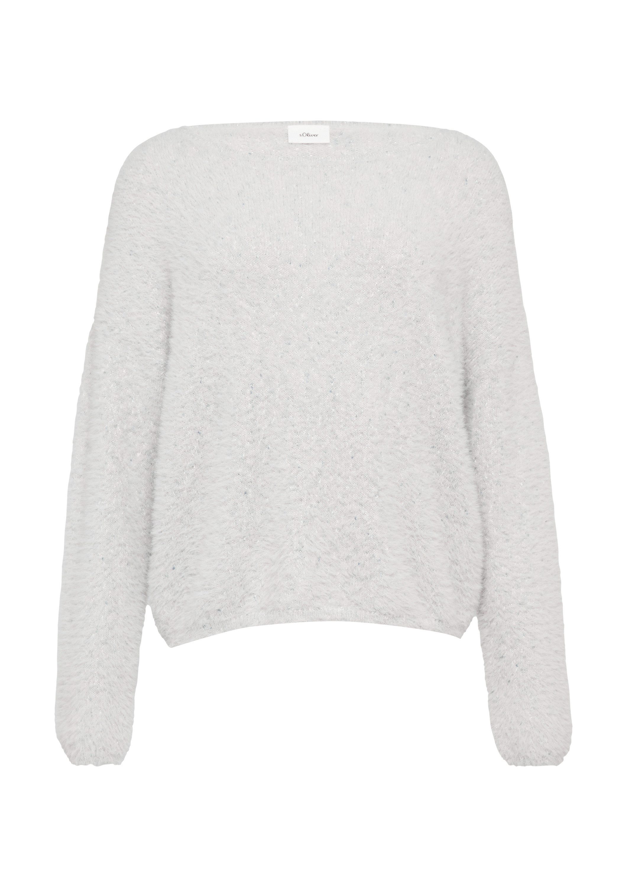 s.Oliver Longpullover Strickpullover Flauschiger Strickpullover mit Glitzer günstig online kaufen
