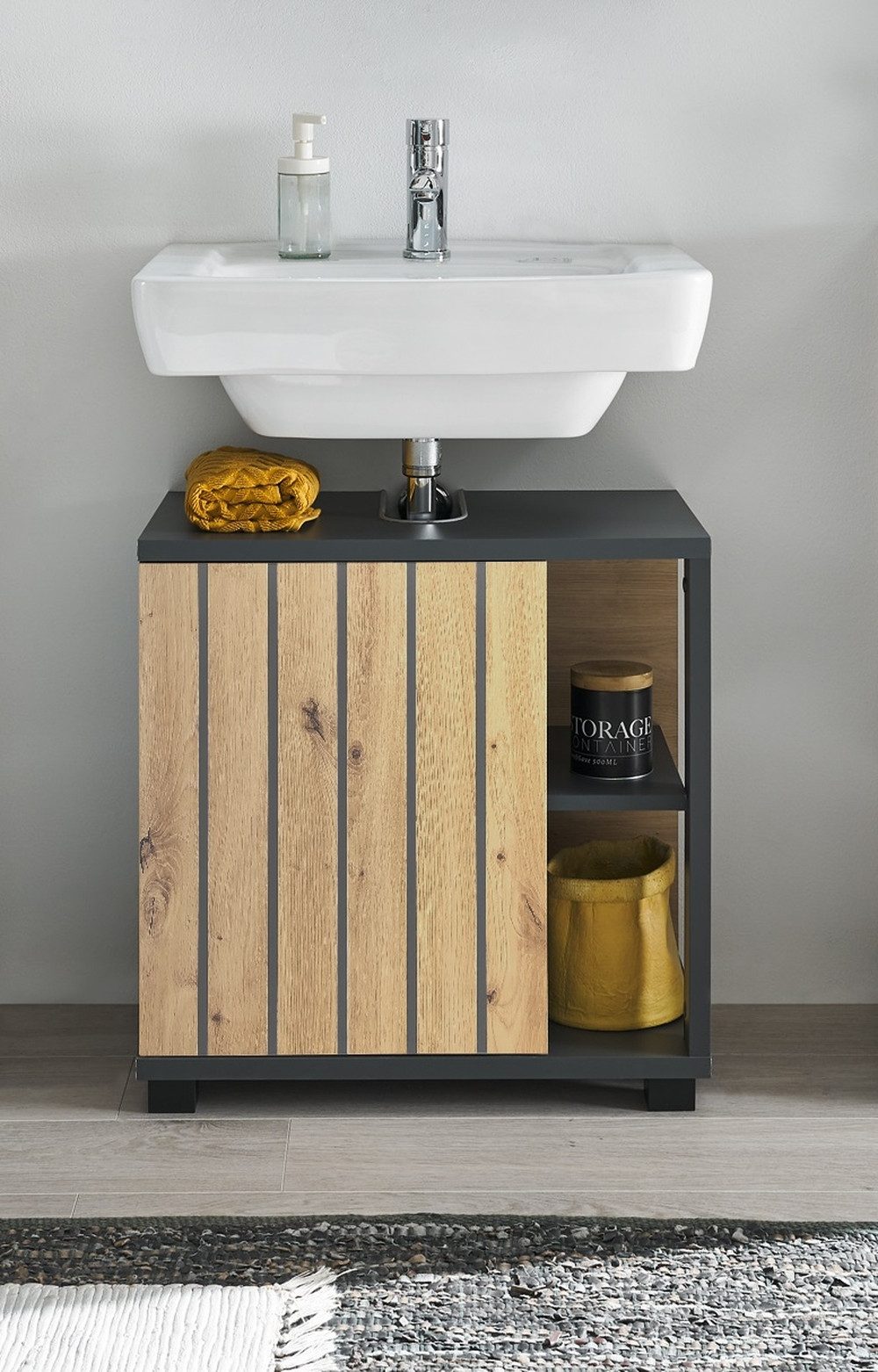 PREISBRECHER Waschbeckenunterschrank Nizza 60 x 60 x 37 cm (B/H/T)