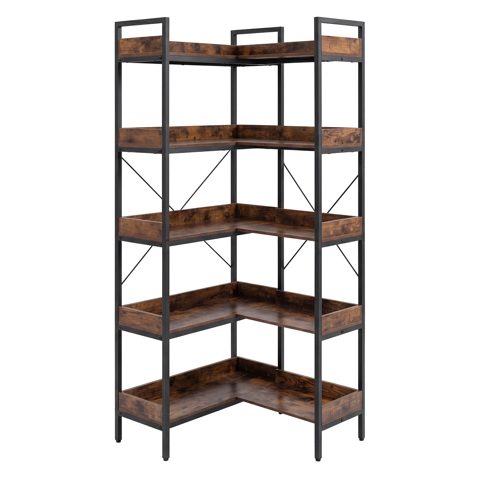COSTWAY Bücherregal Eckregal Bücherregal mit 5