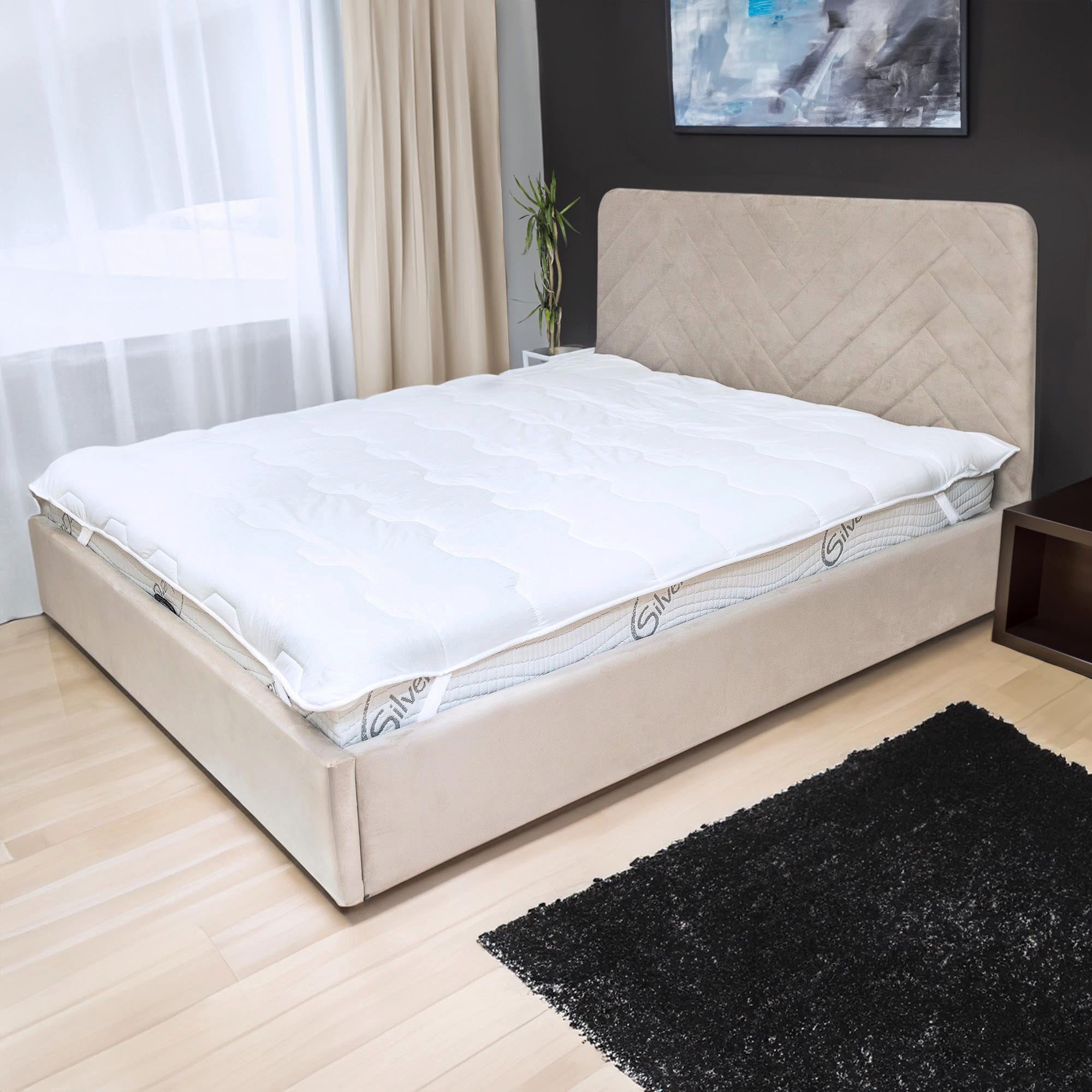 Matratzenschutzbezug matratzenschoner topper - 200x180cm spannbettlaken günstig online kaufen