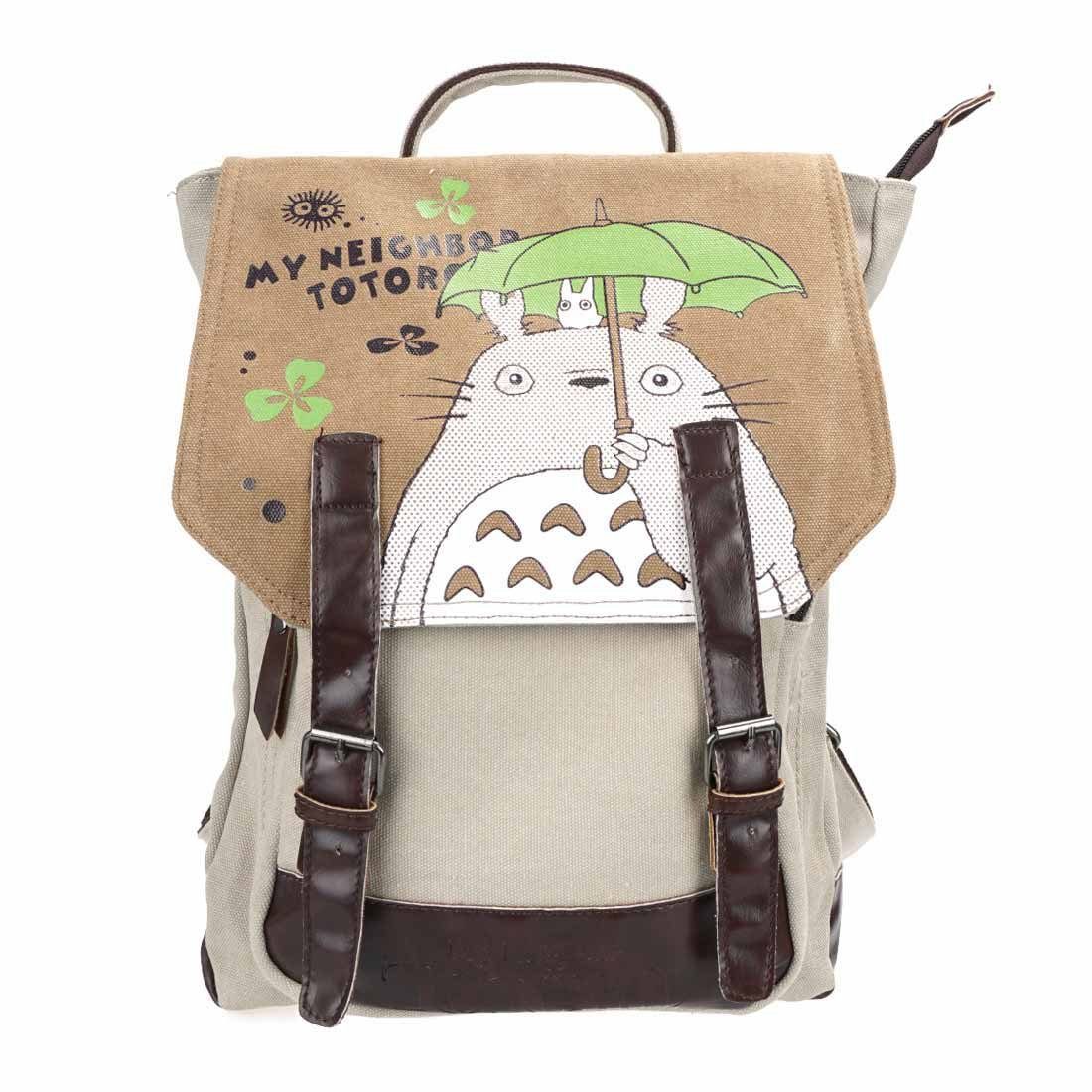 Damen Rucksäcke GalaxyCat Daypack Mein Nachbar Totoro Leinen Rucksack mit großem, Totoro mit Regenschirm Rucksack
