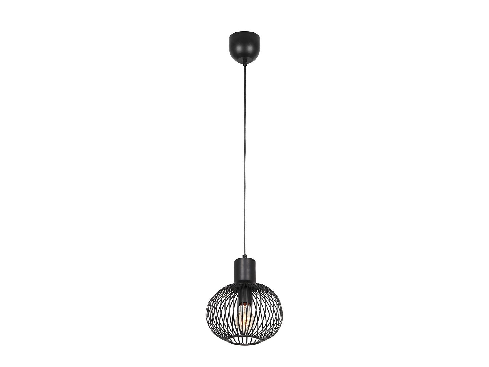 TRIO Leuchten LED Pendelleuchte, Dimmfunktion, LED wechselbar, Warmweiß, Industriedesign Draht-kugel Lampe, Esstisch & Couchtisch hängend Ø23cm
