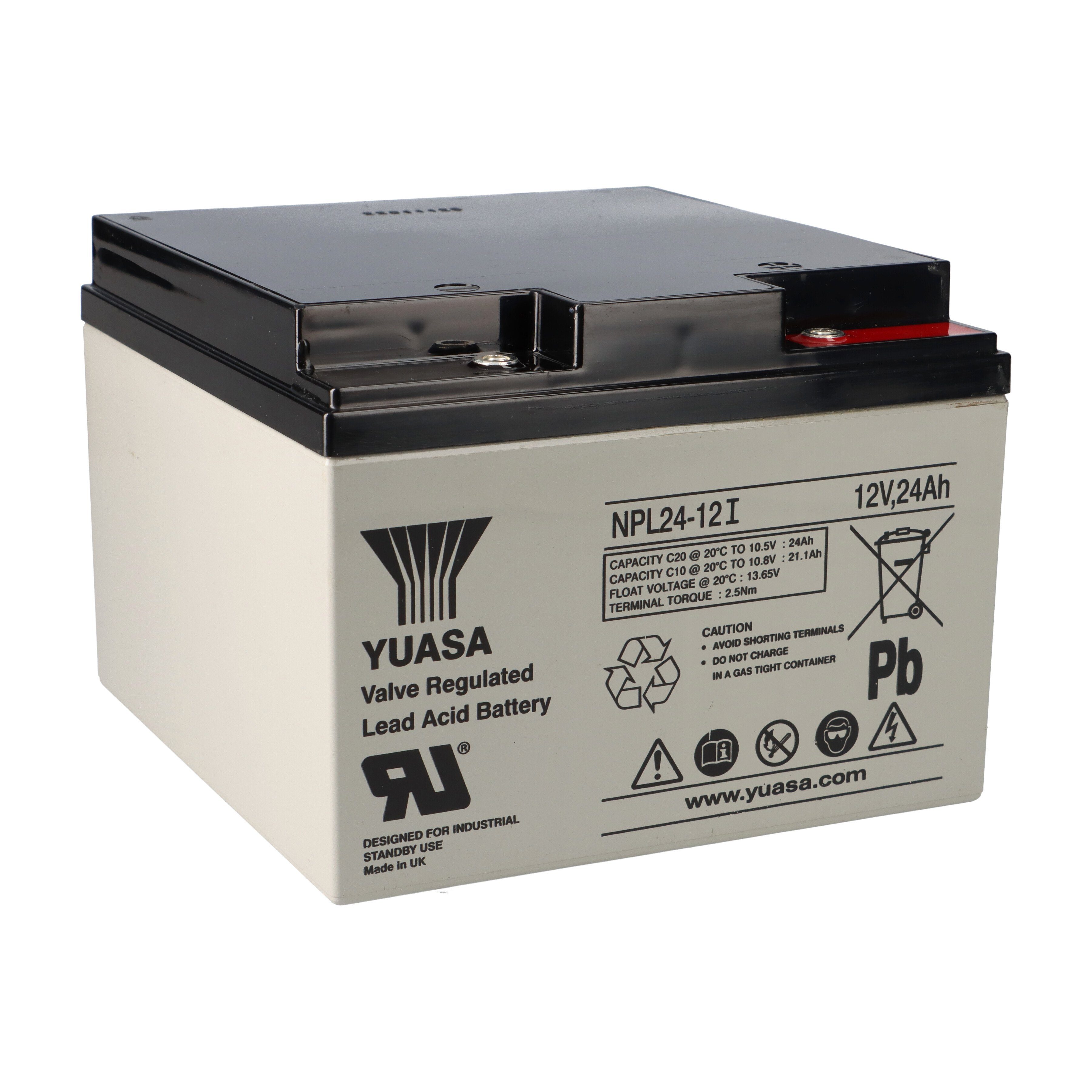Yuasa Yuasa Blei-Akku NPL24-12I Pb 12V / 24Ah 10-12 Jahresbatterie, M5 Innen Bleiakkus