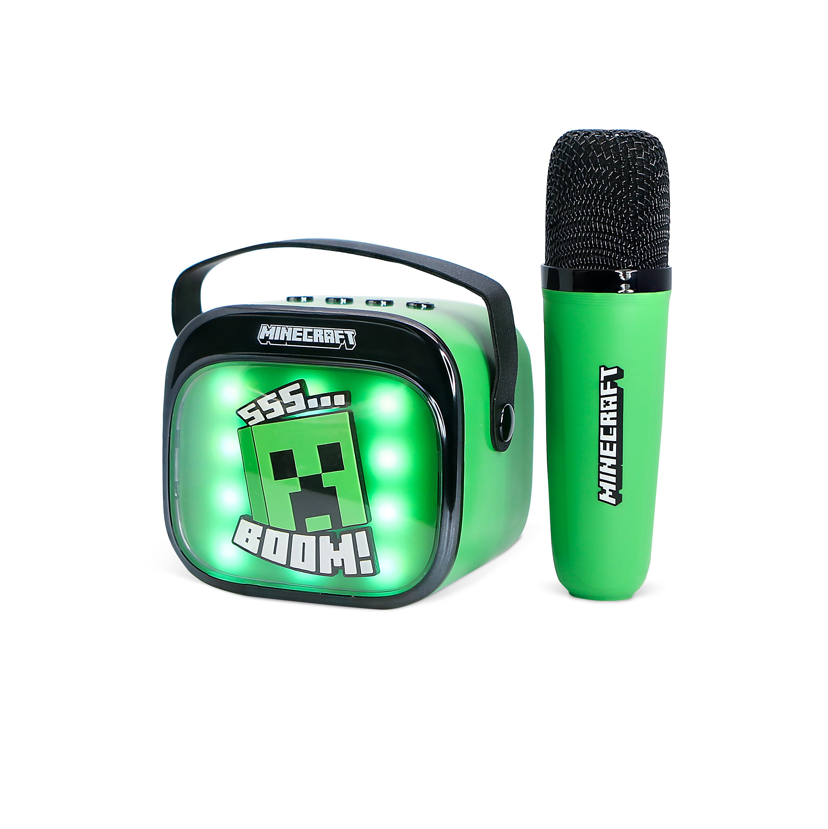 OTL Minecraft Creeper PopSing Karaoke-Maschine mit Mikrofon Karaoke-Maschine 2.0 (5 W, kindgerecht)