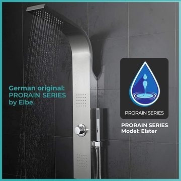 Elbe Duschsystem Hervorragende Qualität, Duschset mit Handbrause, Regendusche, 2 Massagedusche Wasserfalldusche