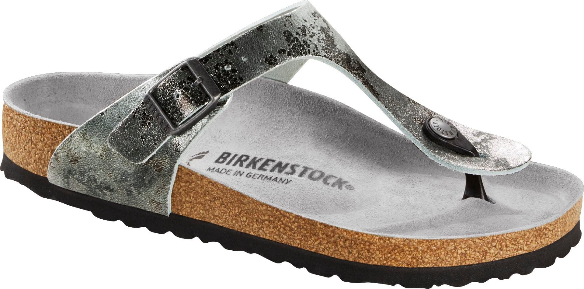Birkenstock BIRKENSTOCK Zehentrenner Gizeh vintgae metallic gray silver  1016907 Pantolette