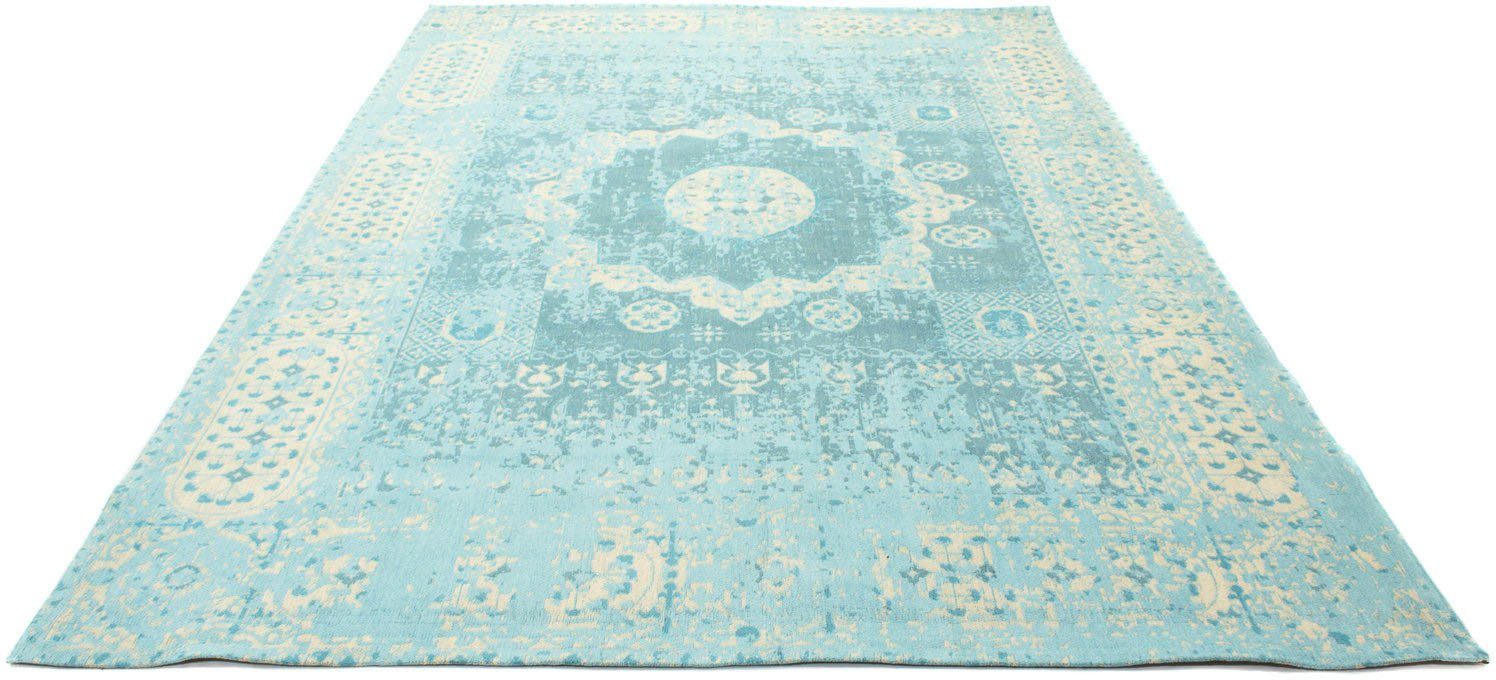 morgenland, rechteckig, Teppich LAGUNE, Wohnzimmer Höhe: Handarbeit, blau 6 Shabby VINTAGE mm, Chic,